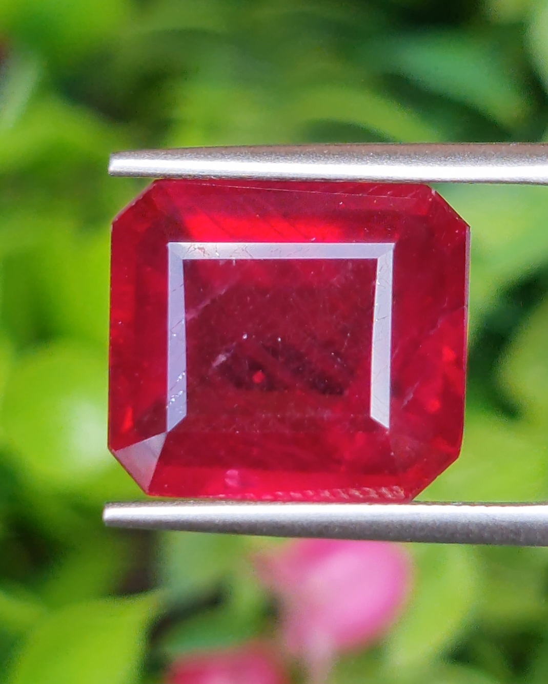 พลอย ทับทิม Ruby sapphire 10.99 กะรัต (Cts.) พลอยแท้ อัญมณีมงคลประจําวันเกิด เครื่องประดับพลอย