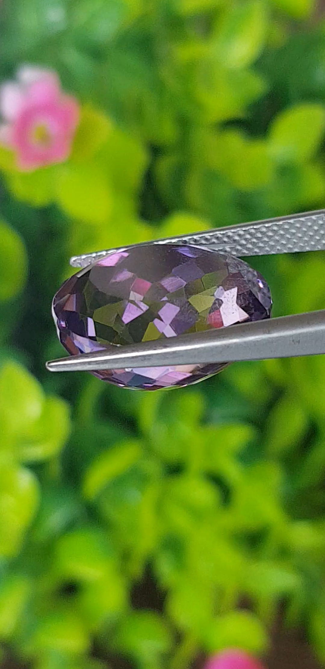 พลอย อเมทิส Amethyst 12.36 กะรัต (Cts.) พลอยแท้ อัญมณีมงคลประจําวันเกิด เครื่องประดับพลอย