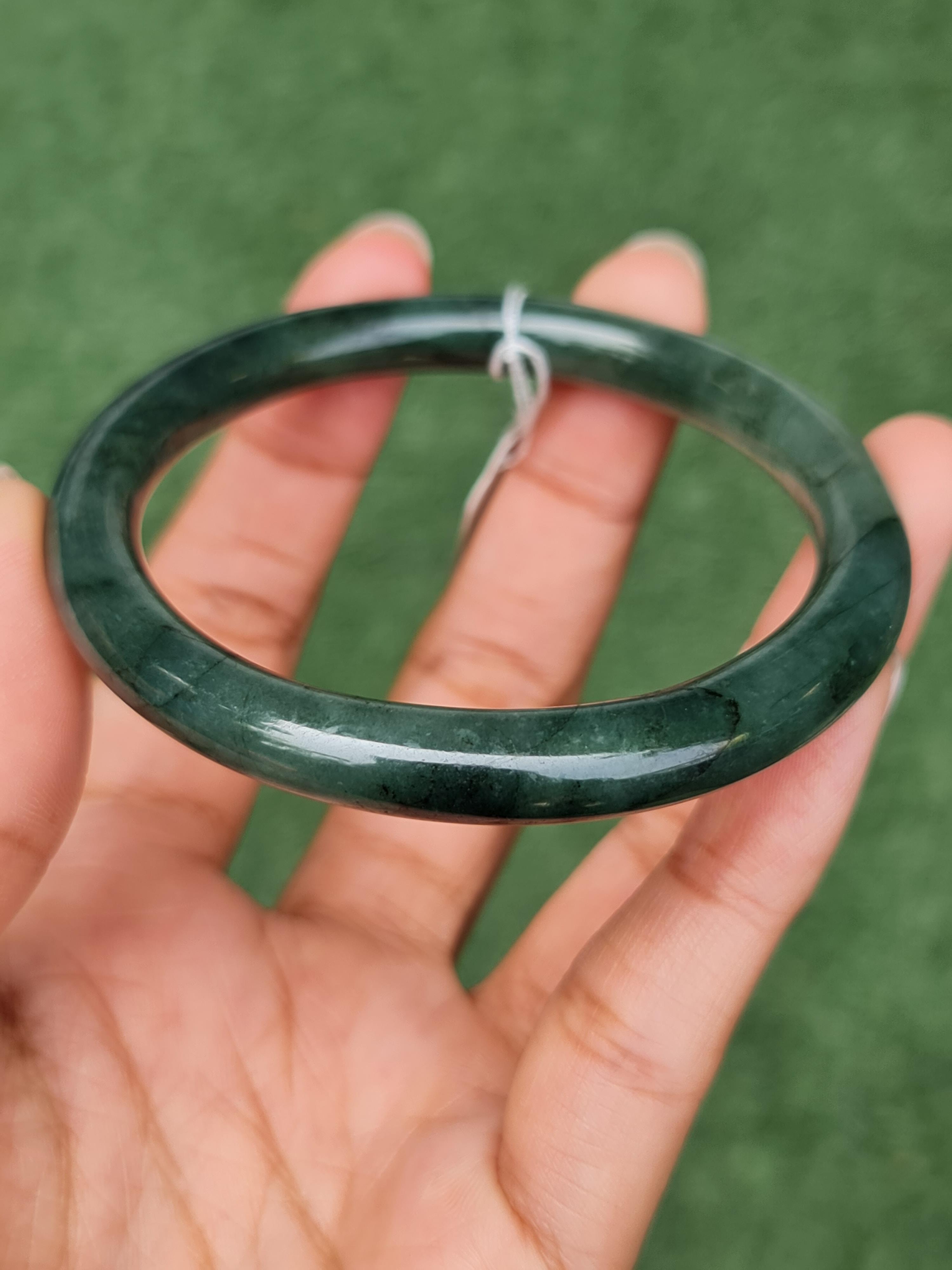 JB0703-016 หยก พม่า แท้ Jade กำไลหยก (Jadeite bracelet) พม่า (Myanmar) 59.0 มม.