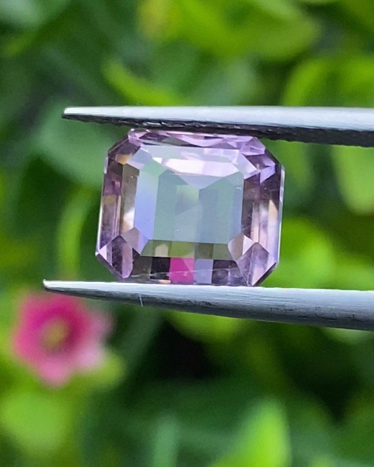 พลอย อเมทริน Natural Ametrine 3.97 กะรัต (Cts.) พลอยแท้ อัญมณีมงคลประจําวันเกิด เครื่องประดับพลอย