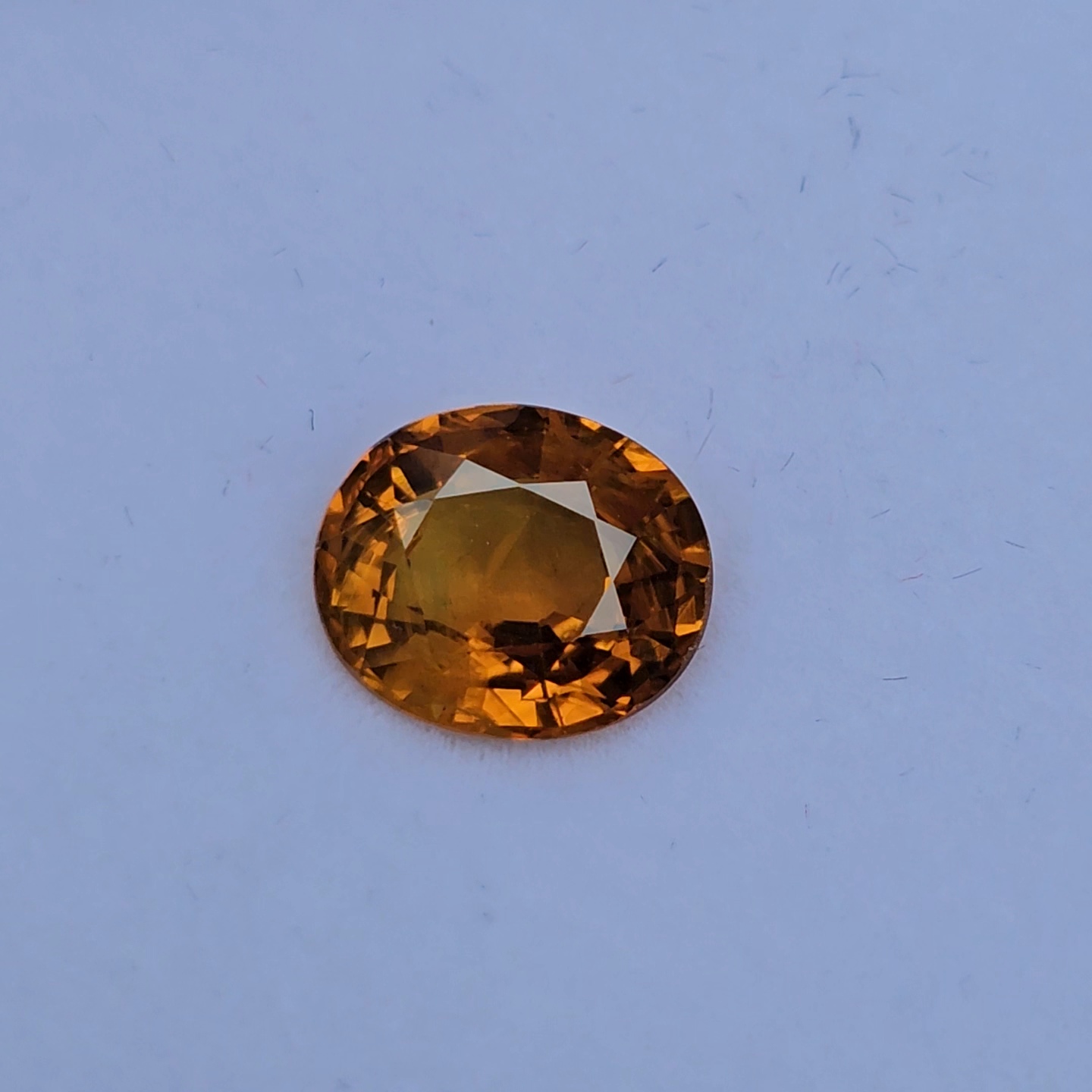 พลอย บุษราคัม yellow sapphire 4.51 กะรัต (Cts.) พลอยแท้ อัญมณีมงคลประจําวันเกิด เครื่องประดับพลอย