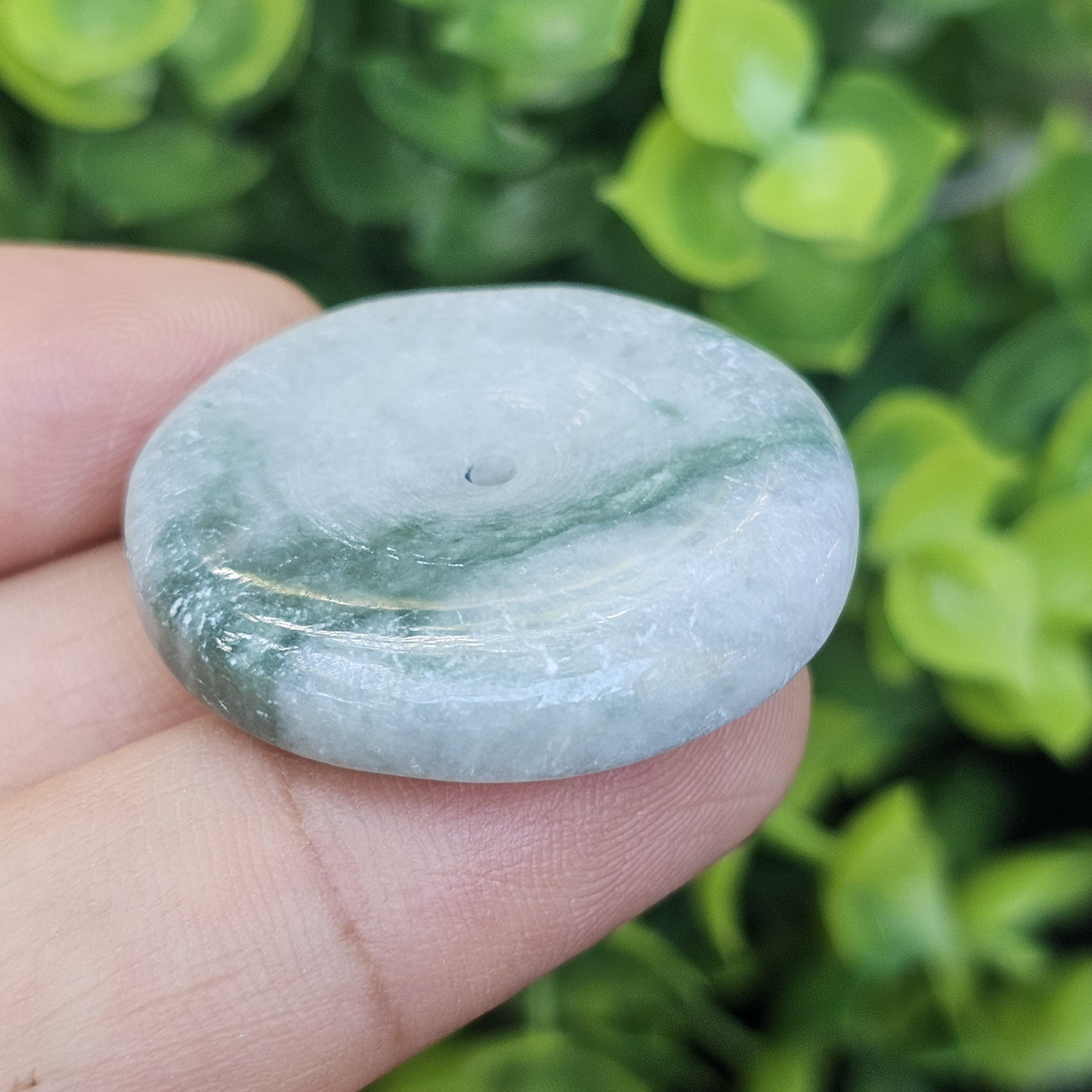 หยก พม่า แท้ Jade จี้โดนัทหยก (Bi-dise jadeite) พม่า (Myanmar) 71.53 กะรัต (Cts.)