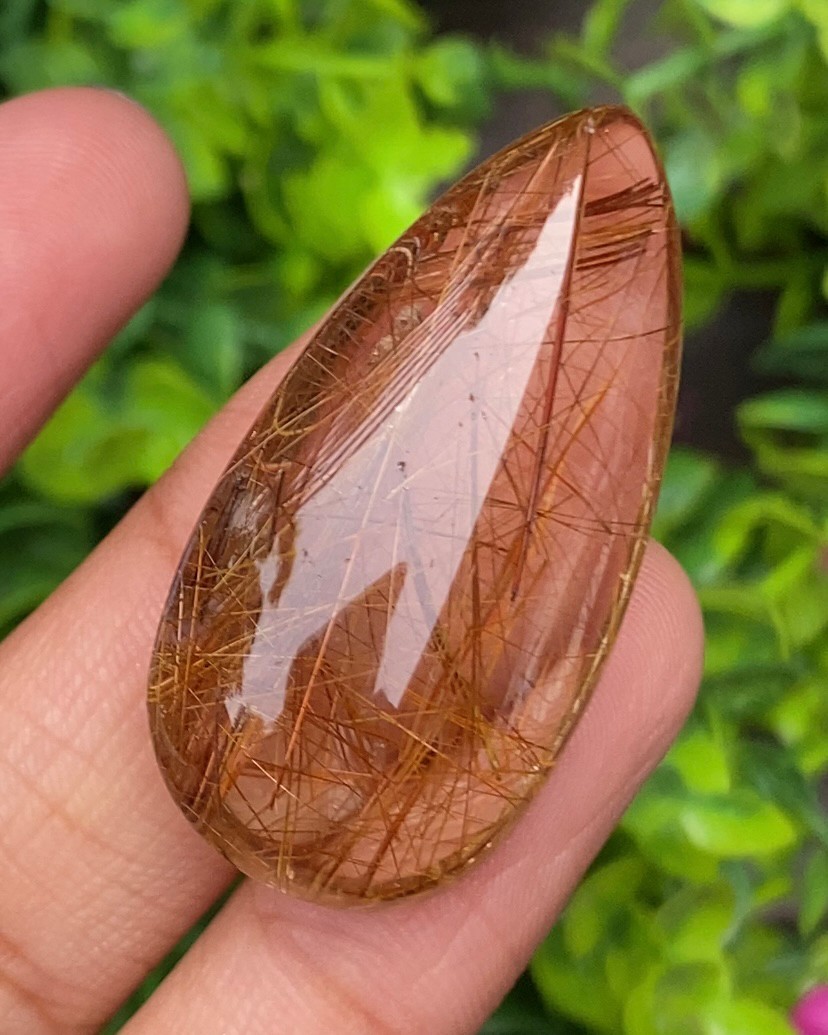 ไหมนาค ควอตซ์ Rutilated Quartz 60.50 กะรัต Cts.พลอยแท้ อัญมณีมงคลประจําวันเกิด เครื่องประดับพลอย