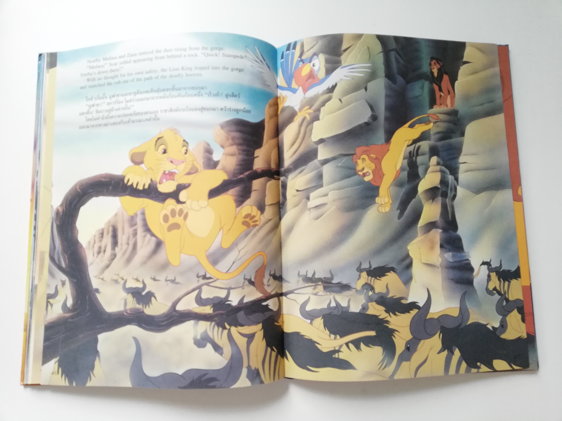 นิทานการ์ตูนจากวอลท์ ดิสนีย์ เล่มใหญ่ปกแข็ง "เดอะ ไลอ้อน คิง"Walt Disney Cartoon -Tale , The Lion King *หนังสือมีตำหนิ โปรดตรวจสอบทุกภาพ