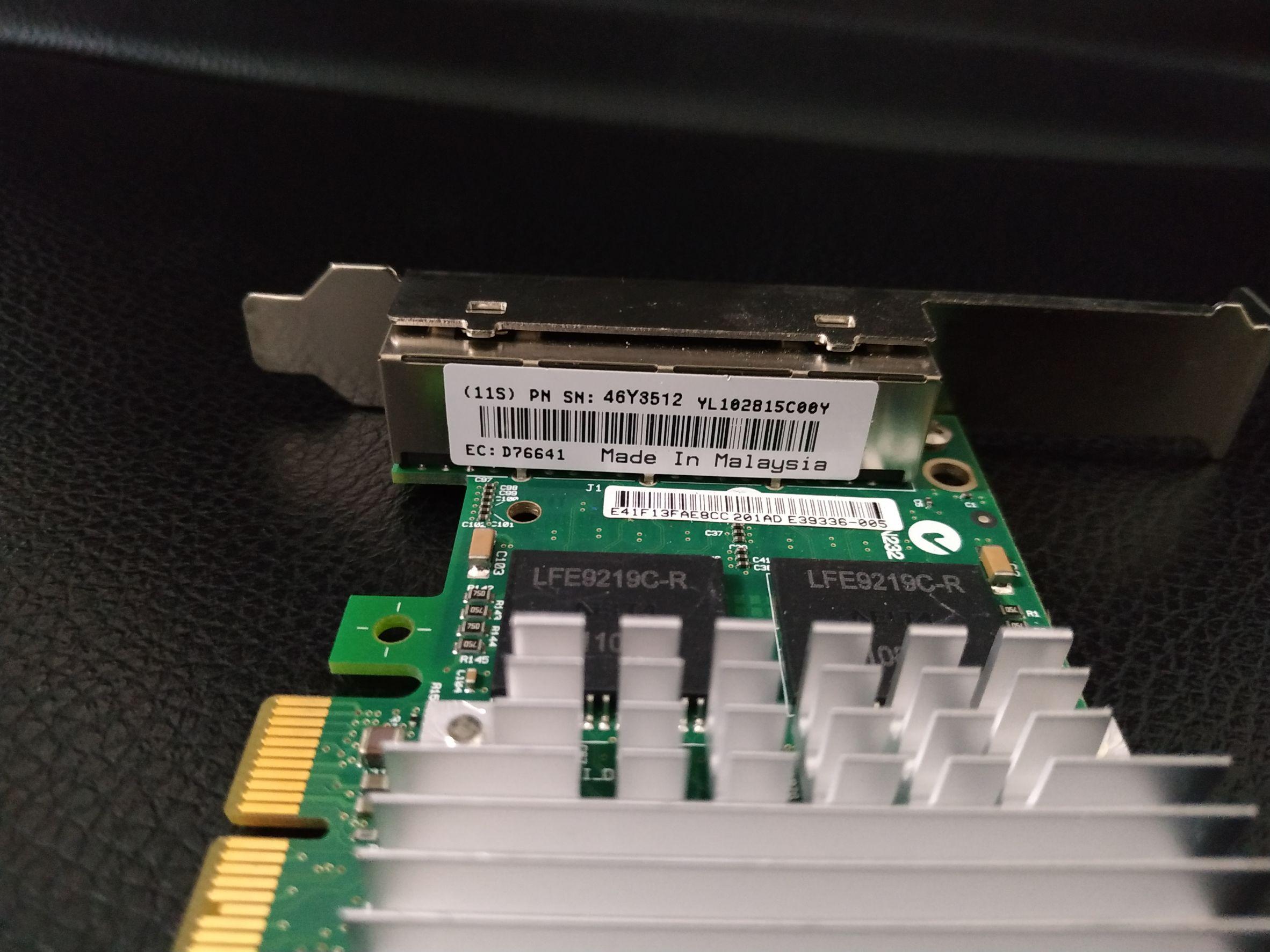 IBM 46Y3512 4 Port Base TX PCI-E Gigabit Adapter