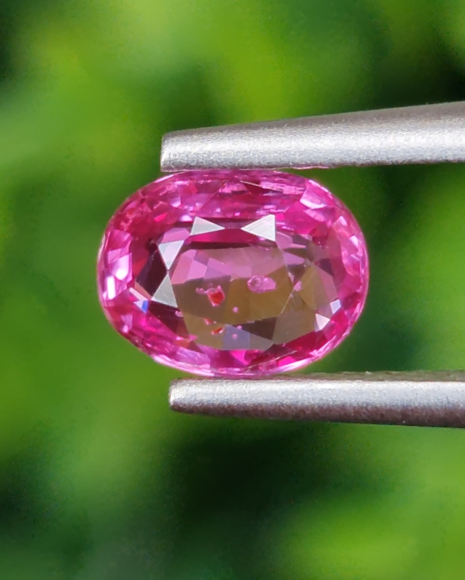 พลอย ทับทิม Ruby sapphire 1.03 กะรัต (Cts) ดิบ Unheated พร้อมใบเซอร์ พลอยแท้ อัญมณีมงคลประจําวันเกิด เครื่องประดับพลอย