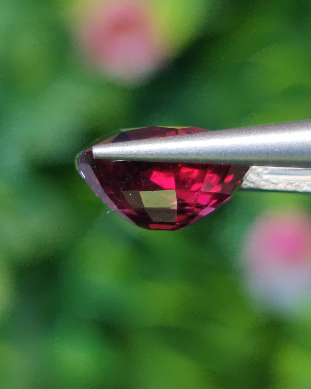 พลอย โรโดไลต์ กาเน็ท Rhodolite Garnet 2.71 กะรัต Cts.พลอยแท้ อัญมณีมงคลประจําวันเกิด เครื่องประดับพลอย