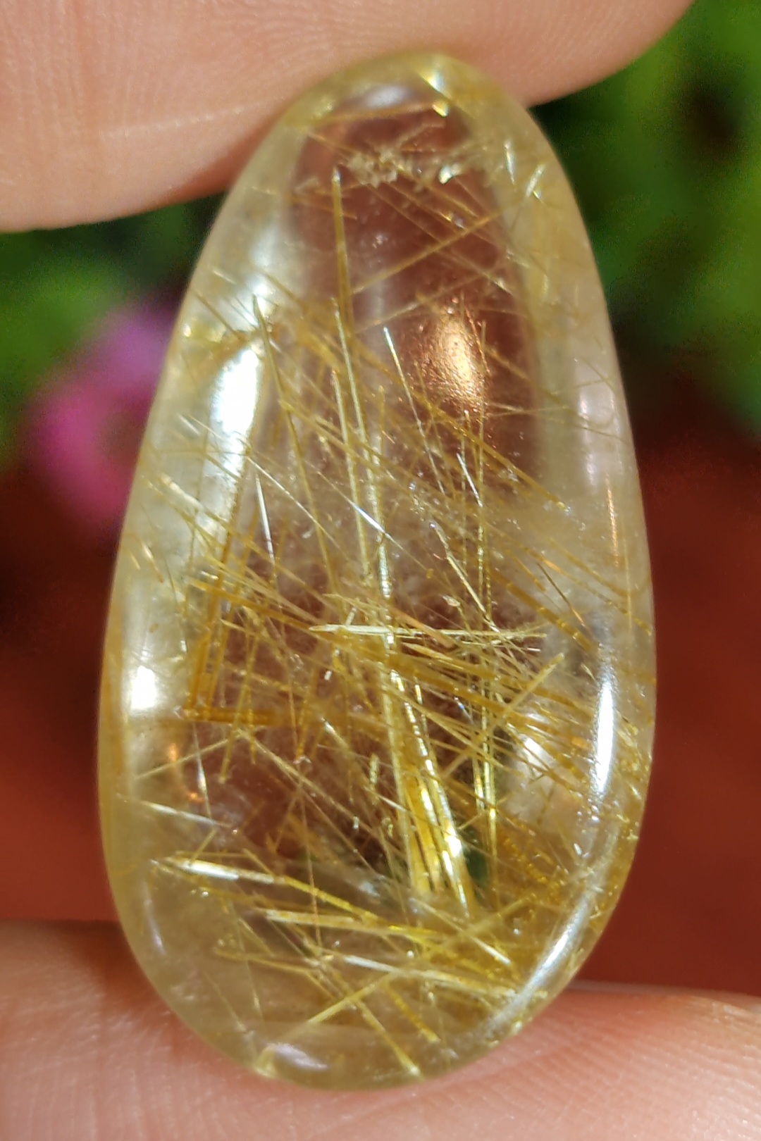 ไหมทอง ควอตซ์ Golden Rutilated Quartz 33.56 กะรัต Cts.พลอยแท้ อัญมณีมงคลประจําวันเกิด เครื่องประดับพลอย