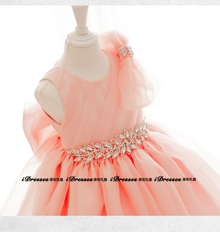 Pre-order ชุดกระโปรงเจ้าหญิง สีชมพู Tutu ตกแต่งด้วยผ้าไหมแก้ว โปร่งใส สวยงาม หรู ดูดี