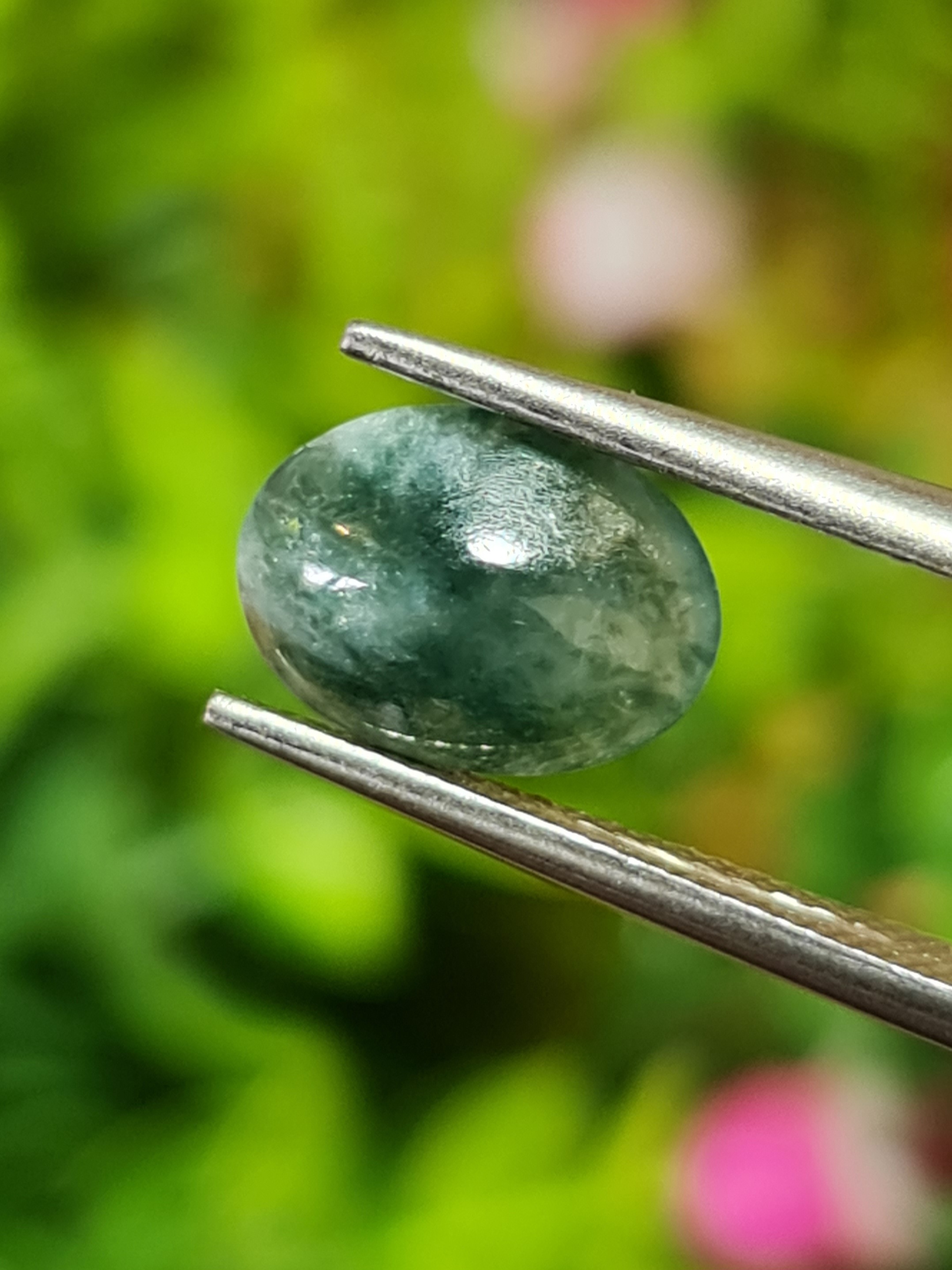 หยกพม่าเจียรนัย (Burmese jade ) 1.98 กะรัต หยกแท้ อัญมณีมงคลประจําวันเกิด เครื่องประดับหยก