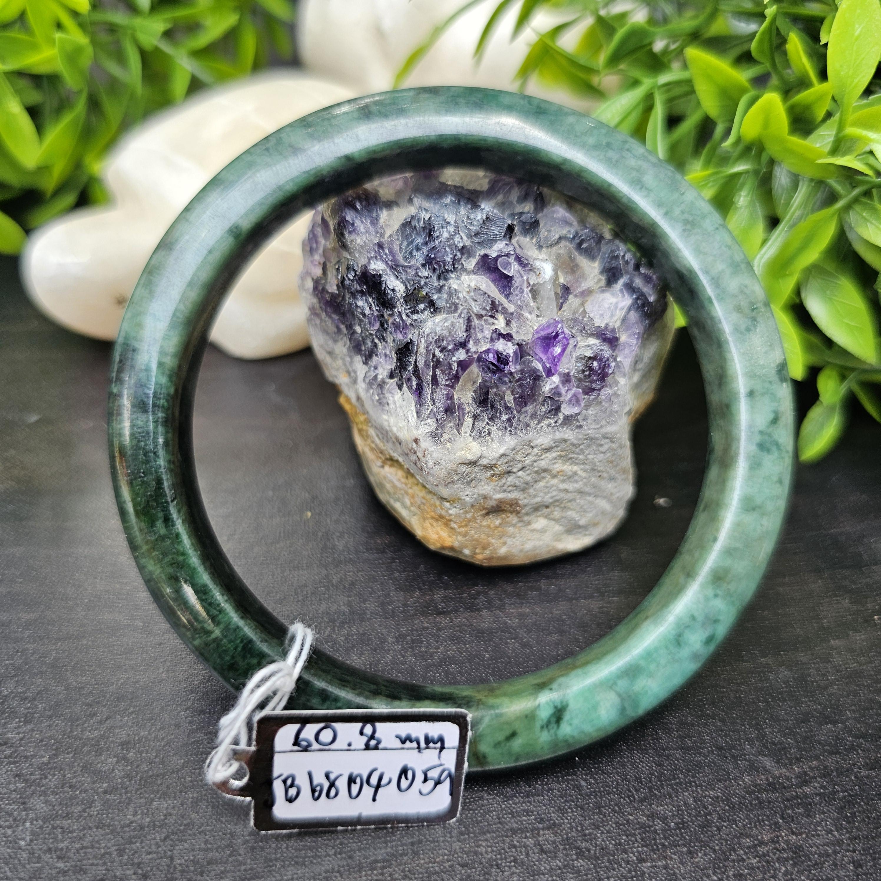 JB68041059 หยก พม่า แท้ Jade กำไลหยก 60.8 มม. (Jadeite bracelet) พม่า (Myanmar)