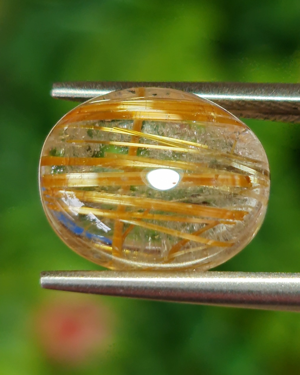 ไหมทอง ควอตซ์ Golden Rutilated Quartz 7.00 กะรัต Cts.พลอยแท้ อัญมณีมงคลประจําวันเกิด เครื่องประดับพลอย