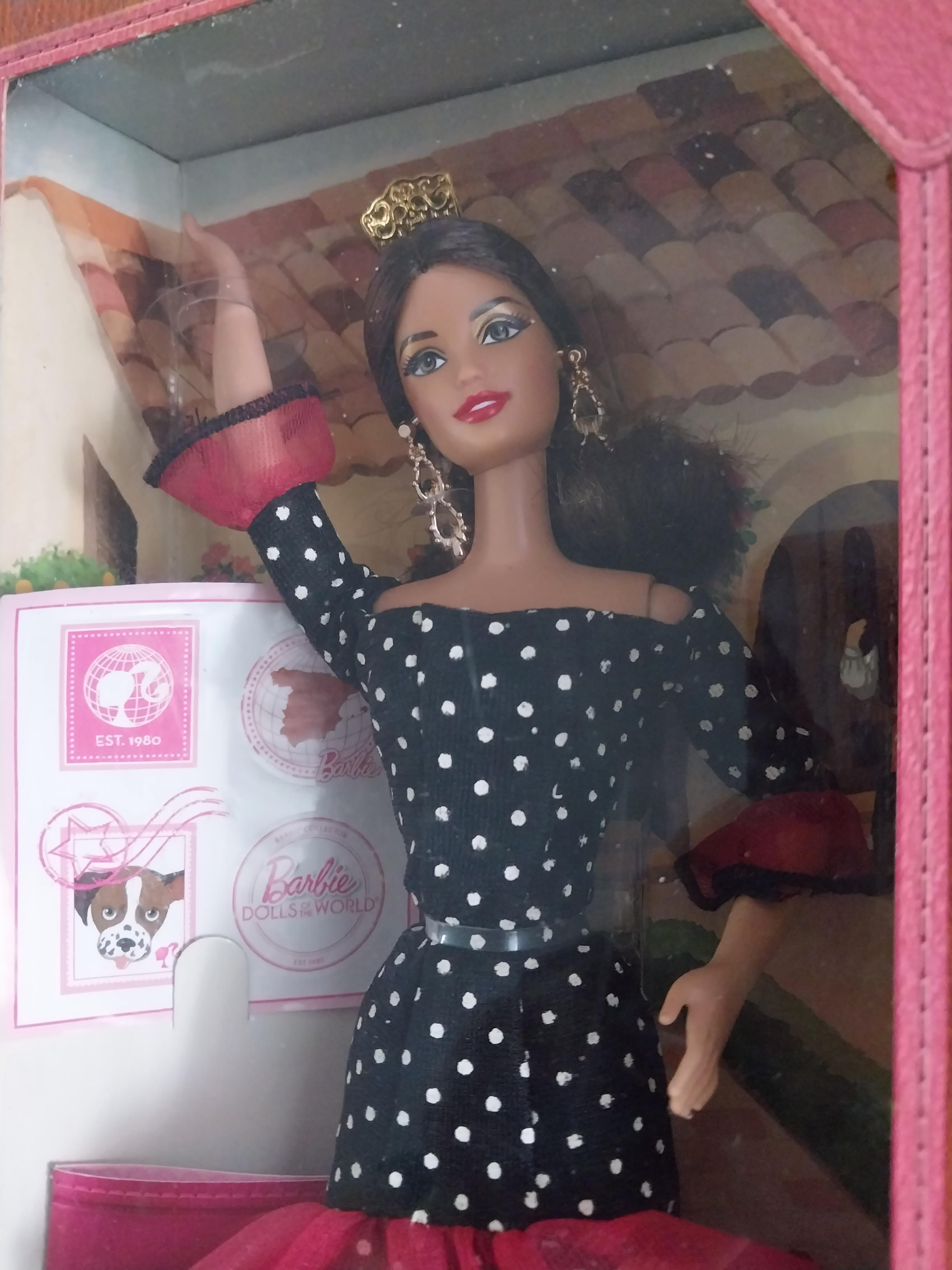 มือ1 เก่าเก็บในกล่อง **กล่องมีตำหนิ ตุ๊กตาบาร์บี้ รุ่น Dolls of the World_Spain ตุ๊กตาสเปน