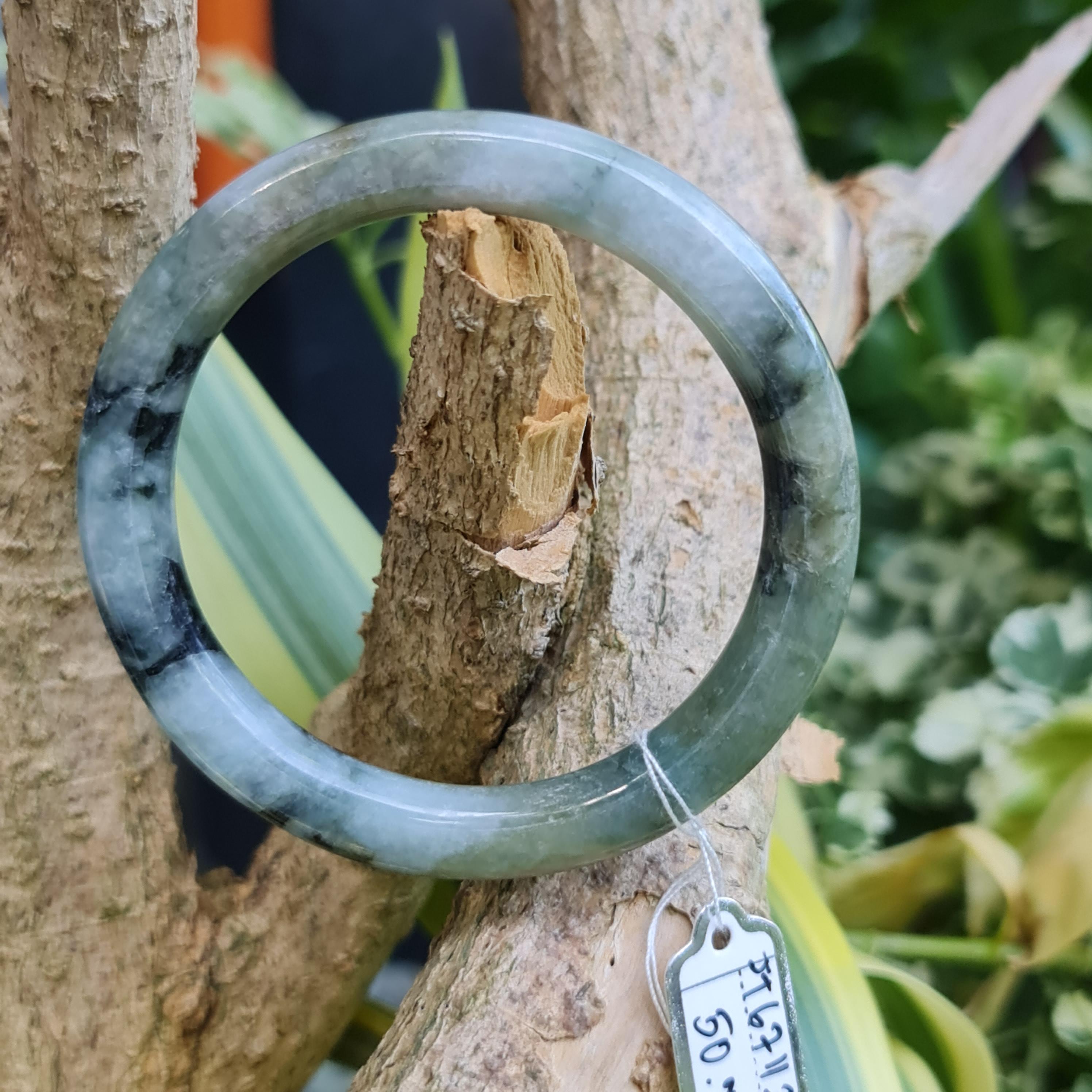 JT6711215 หยก พม่า แท้ Jade กำไลหยก 50.7 มม. (Jadeite bracelet) พม่า (Myanmar)