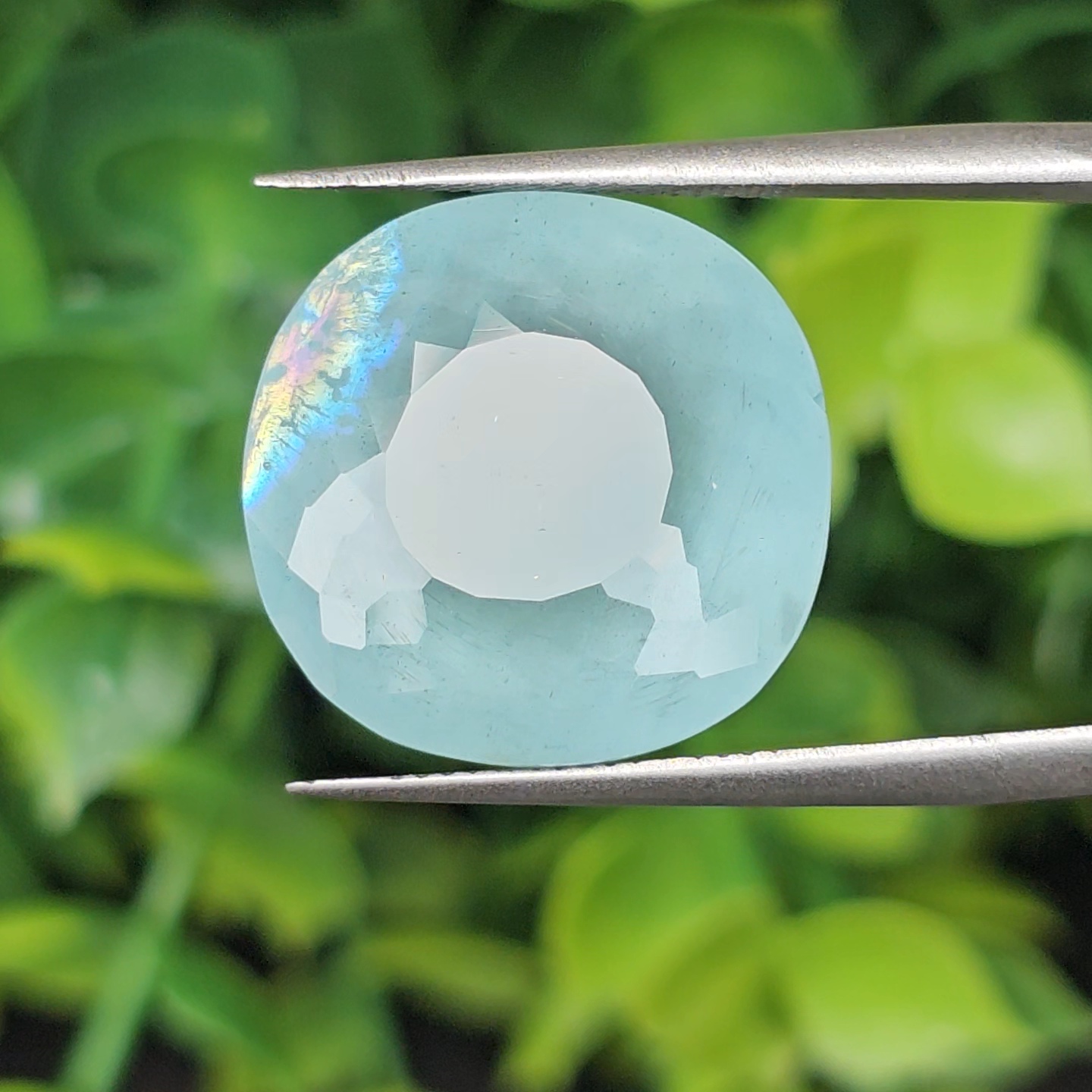 พลอย อความารีน Aquamarine 16.00 กะรัต (Cts.) พลอยแท้ อัญมณีมงคลประจําวันเกิด เครื่องประดับพลอย