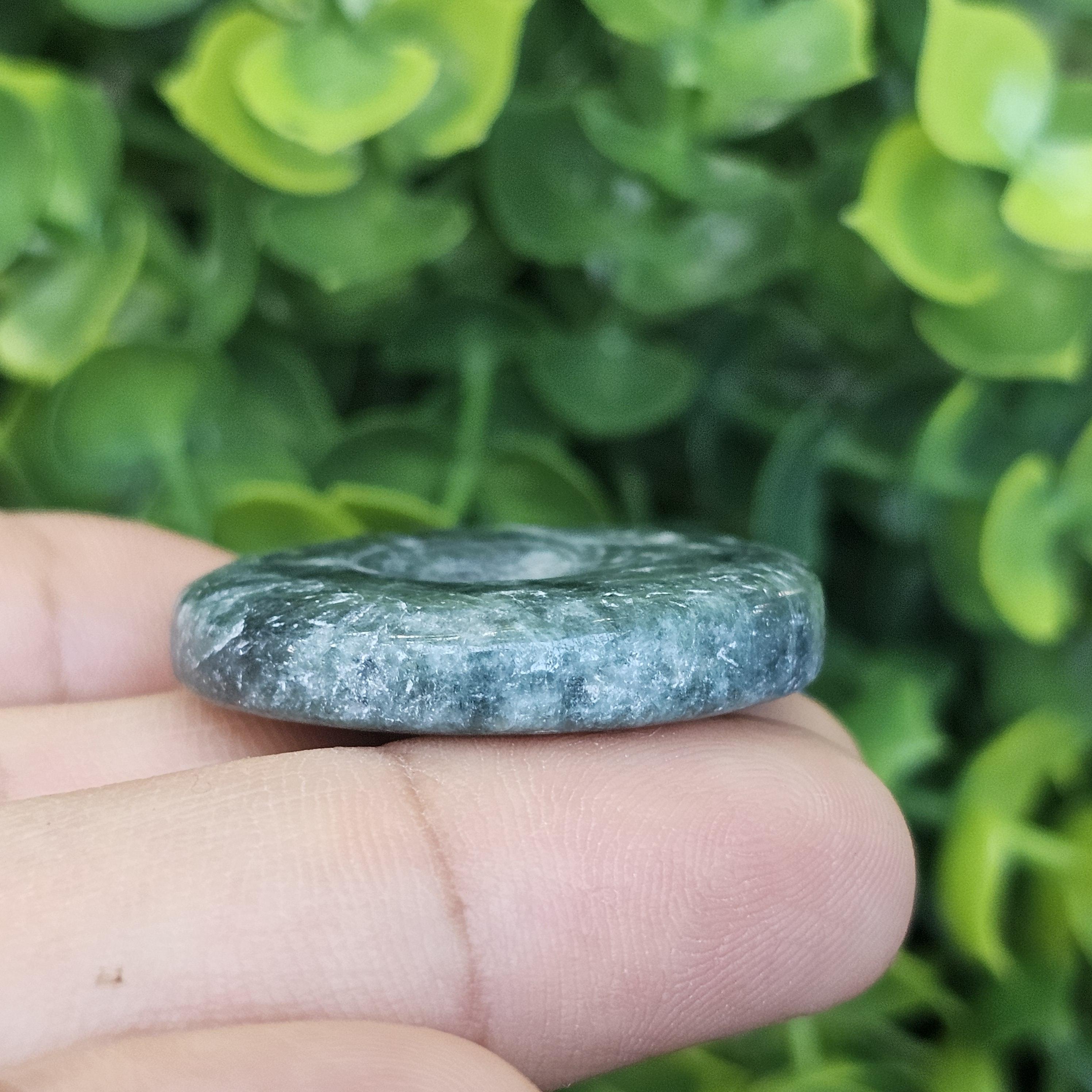 หยก พม่า แท้ Jade จี้โดนัทหยก (Bi-dise jadeite) พม่า (Myanmar) 60.28 กะรัต (Cts.)