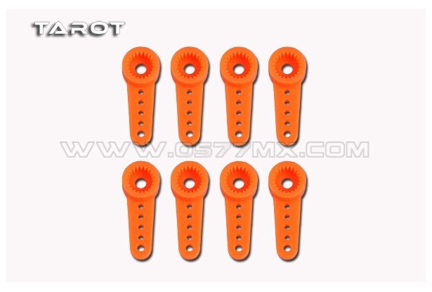 Plastic Servo Arm for Align/Futaba/SAVOX TL2257-02 -สีส้ม 1 ถุง มี 8 ชิ้น