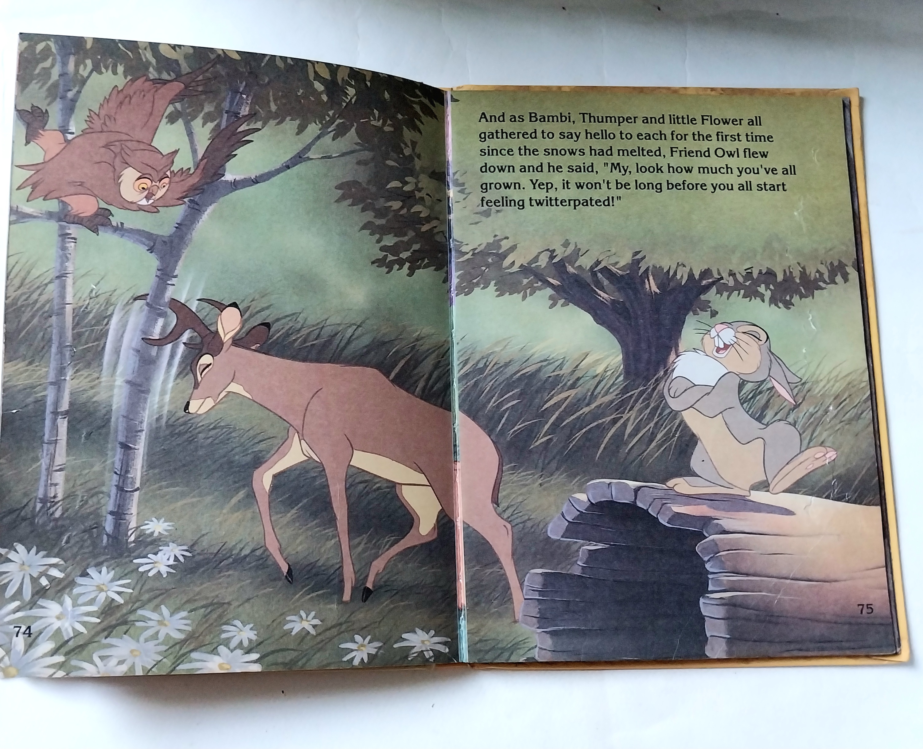 มีหลายภาพ*** มีตำหนิทั้งเล่ม โปรดดูทุกภาพ, หนังสือปกแข็งภาพสวยเรื่องราวน่ารัก** ภาษาอังกฤษ แบมบี้ Bambi จากดิสนีย์ Memorable Movie Stories