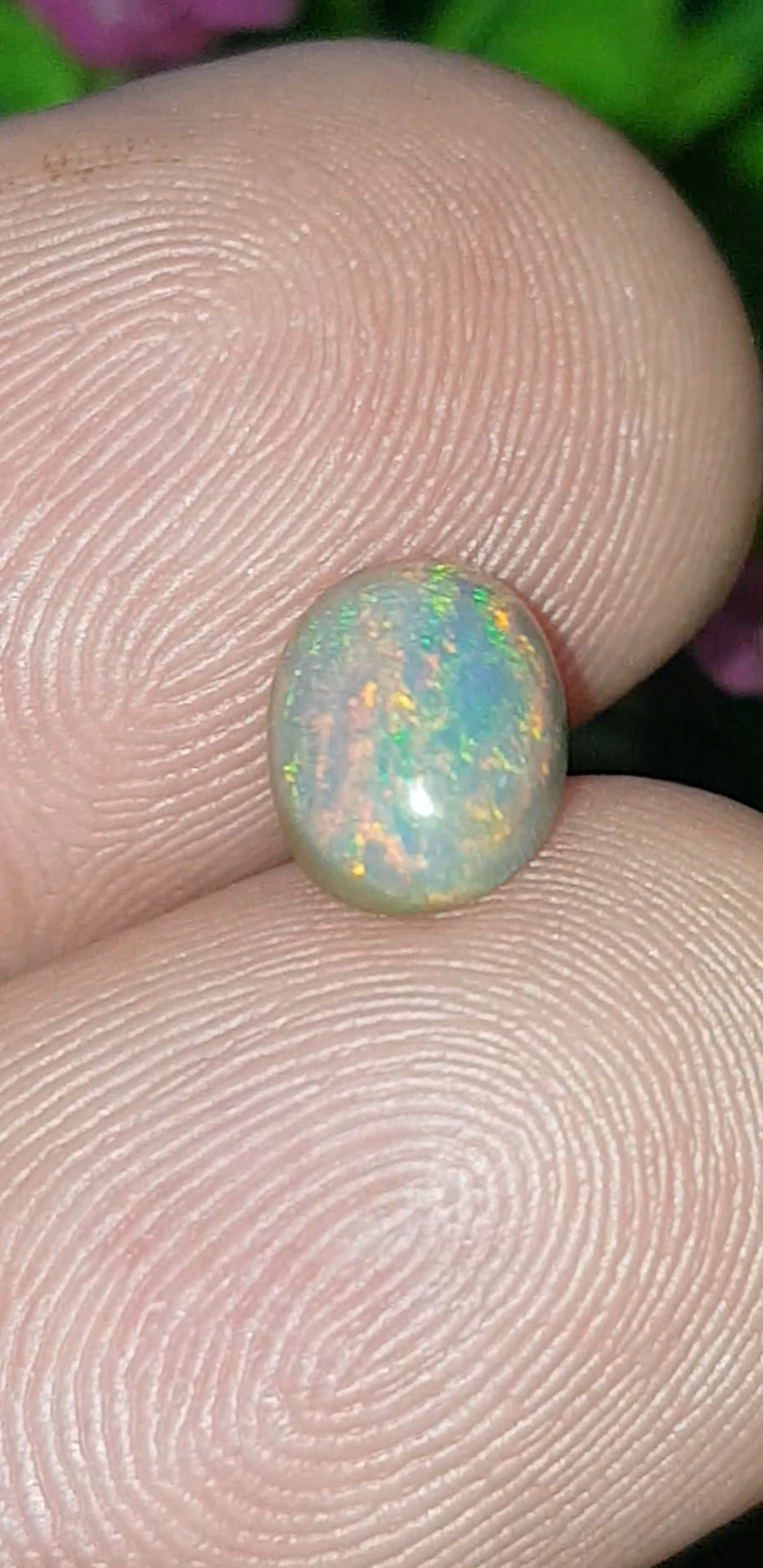 พลอย โอปอล Opal 1.24 กะรัต (Cts.) พลอยแท้ อัญมณีมงคลประจําวันเกิด เครื่องประดับพลอย