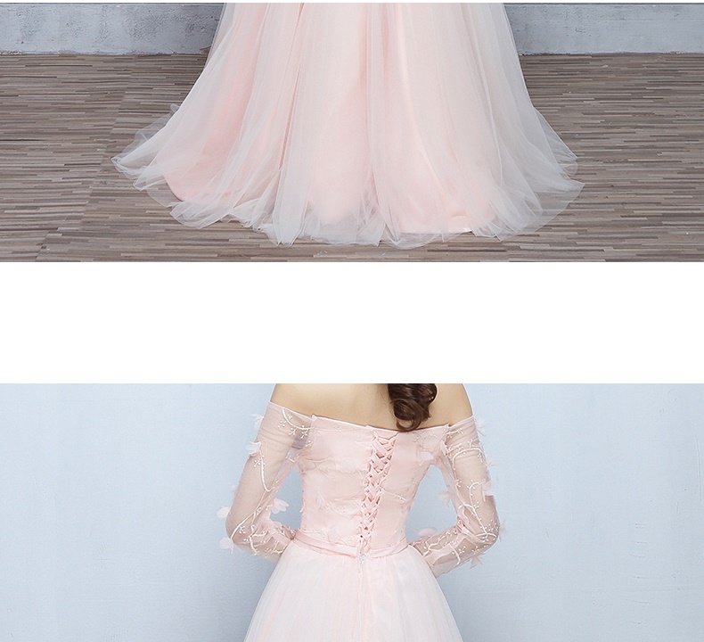 Pre-order ชุดเพื่อนเจ้าสาว สีชมพูโอรส กระโปรงตาข่าย เชือกผูกหลัง