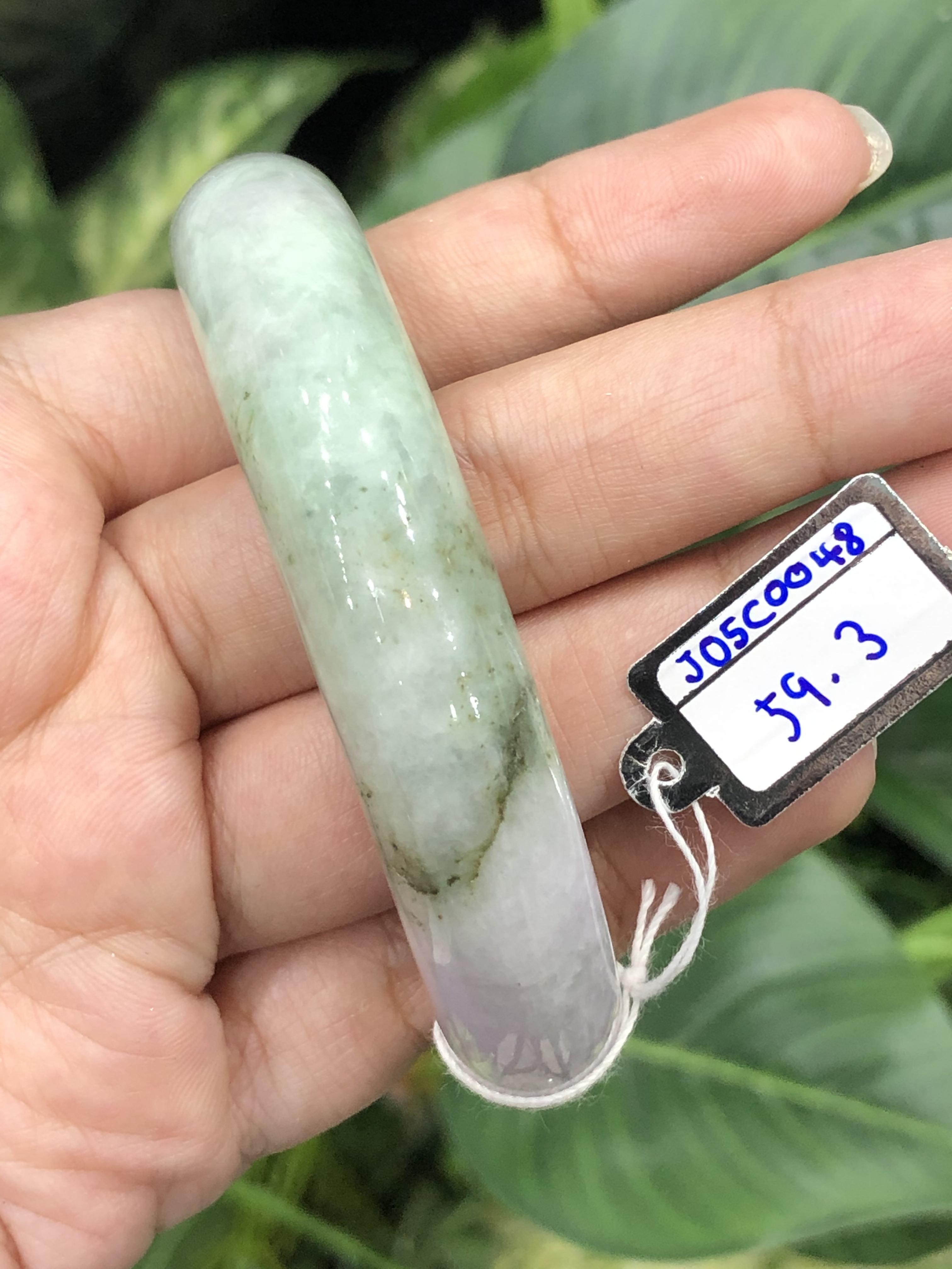 J05C0048 หยก พม่า แท้ Jade กำไลหยก 59.3 มม. (Jade bracelet) พม่า (Myanmar)