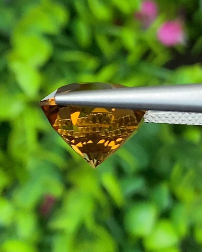 พลอย ซิทริน Citrine 9.43 กะรัต (Cts.) พลอยแท้ อัญมณีมงคลประจําวันเกิด เครื่องประดับพลอย
