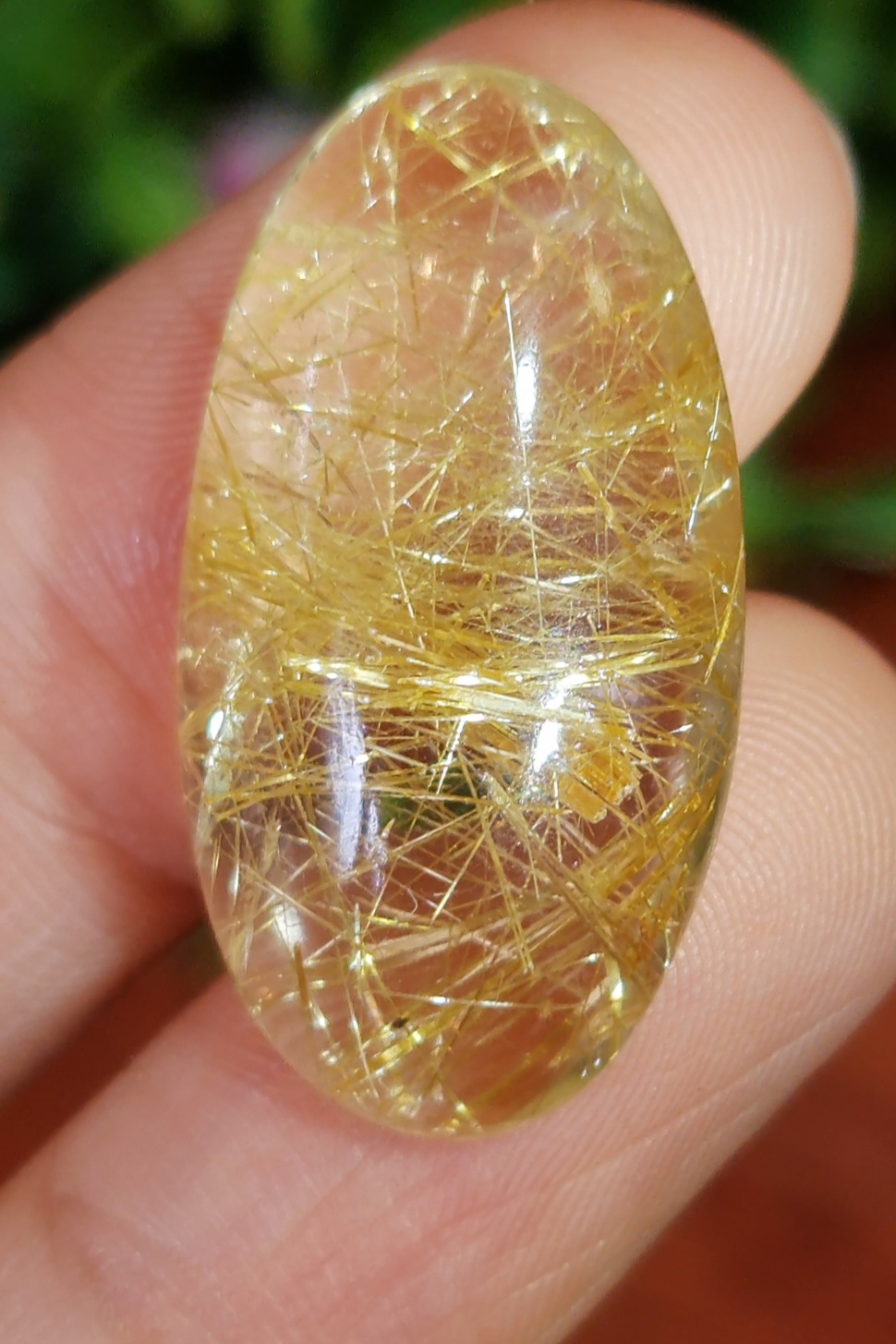 ไหมทอง ควอตซ์ Golden Rutilated Quartz 26.08 กะรัต Cts.พลอยแท้ อัญมณีมงคลประจําวันเกิด เครื่องประดับพลอย