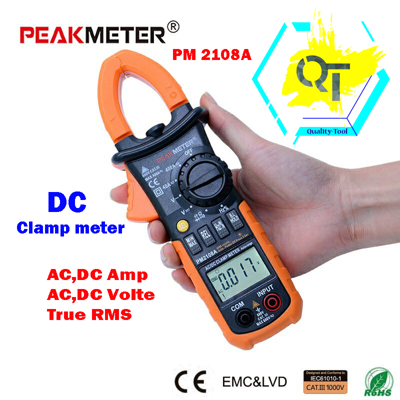 PEAKMETER ดิจิตอลแคลมป์ มัลติมิเตอร์AC/DC PM2108A