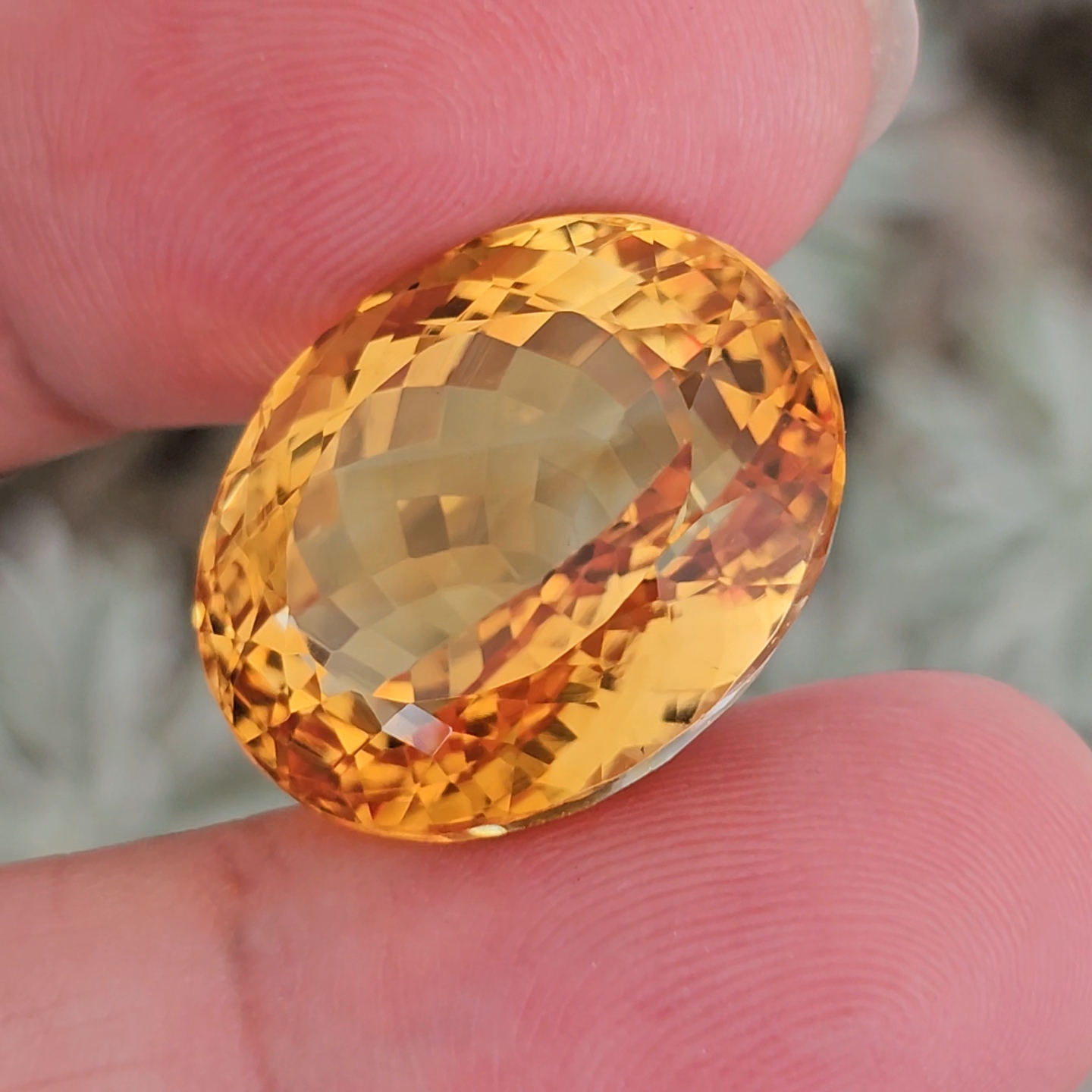 พลอย ซิทริน Citrine 32.66 กะรัต (Cts.) พลอยแท้ อัญมณีมงคลประจําวันเกิด เครื่องประดับพลอย