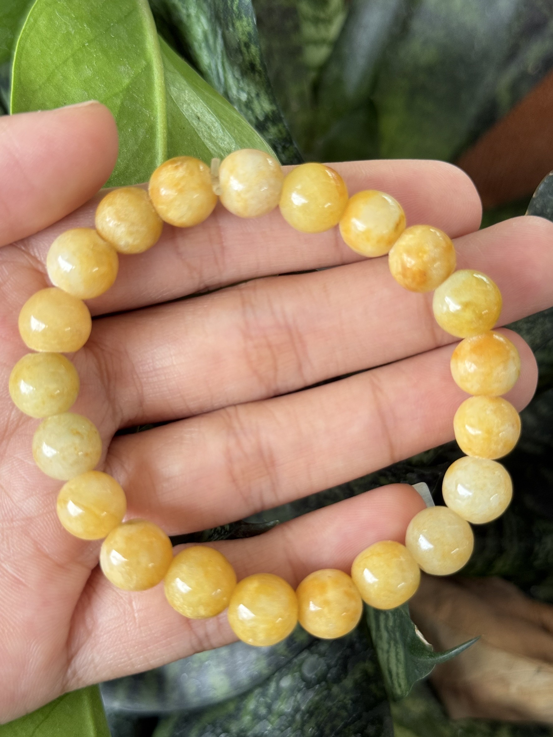JB9007 หยก พม่า แท้ Jade กำไล ประคำหยก (Jadeite Beads Bracelet) พม่า (Myanmar)