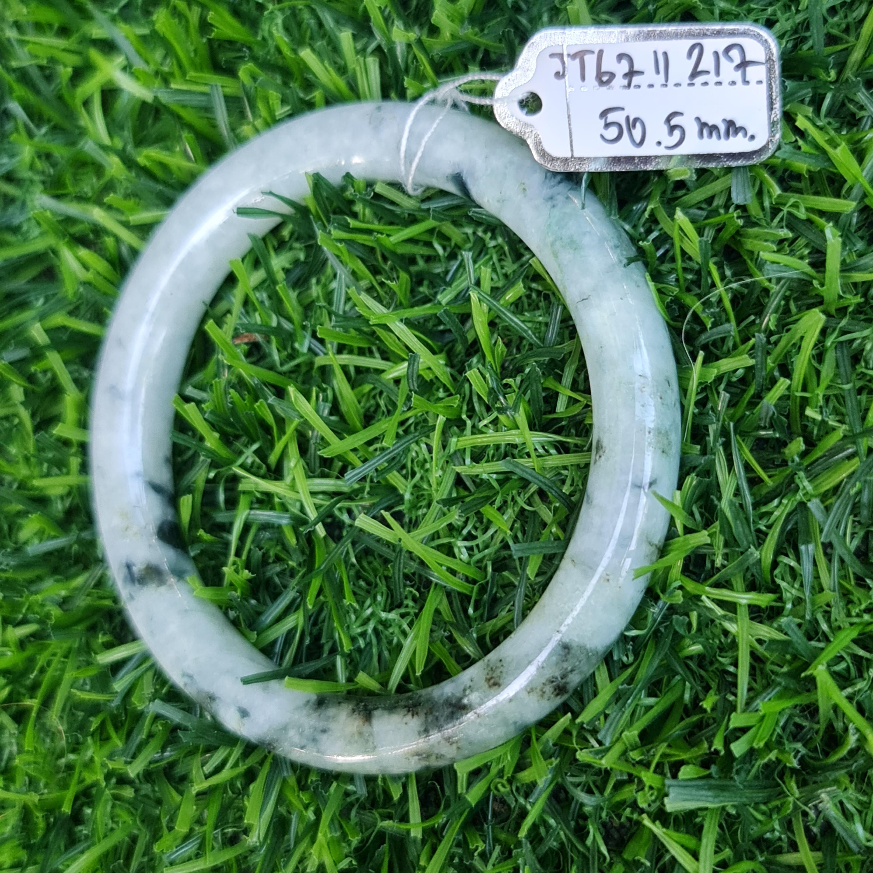 JT6711217 หยก พม่า แท้ Jade กำไลหยก 50.5 มม. (Jadeite bracelet) พม่า (Myanmar)