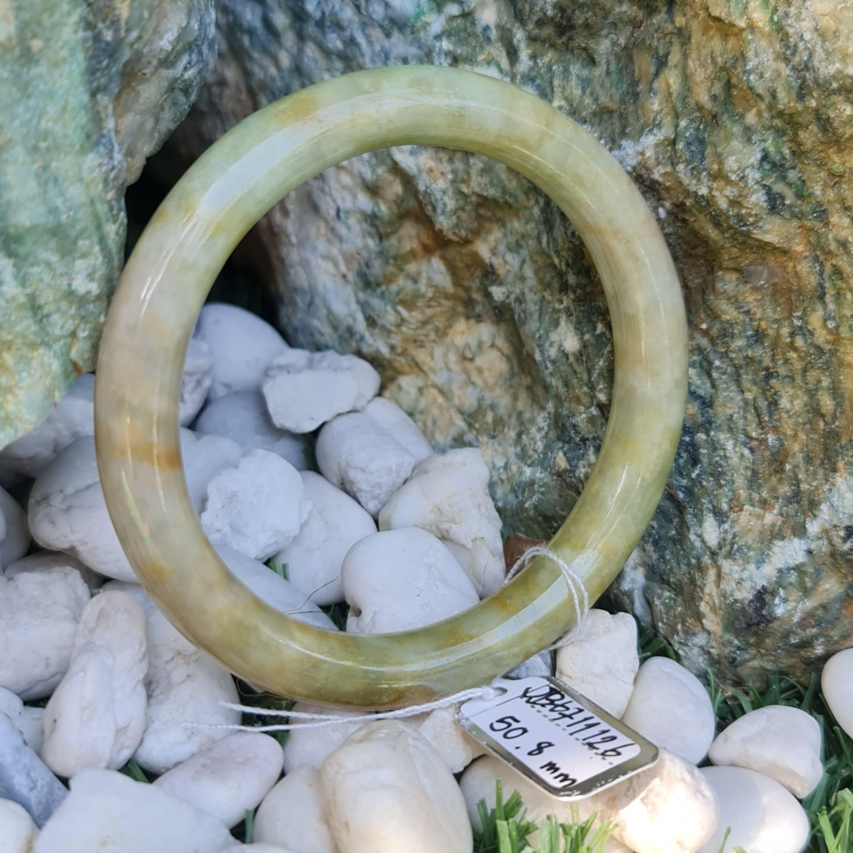 JB6711126 หยก พม่า แท้ Jade กำไลหยก 50.8 มม. (Jadeite bracelet) พม่า (Myanmar)