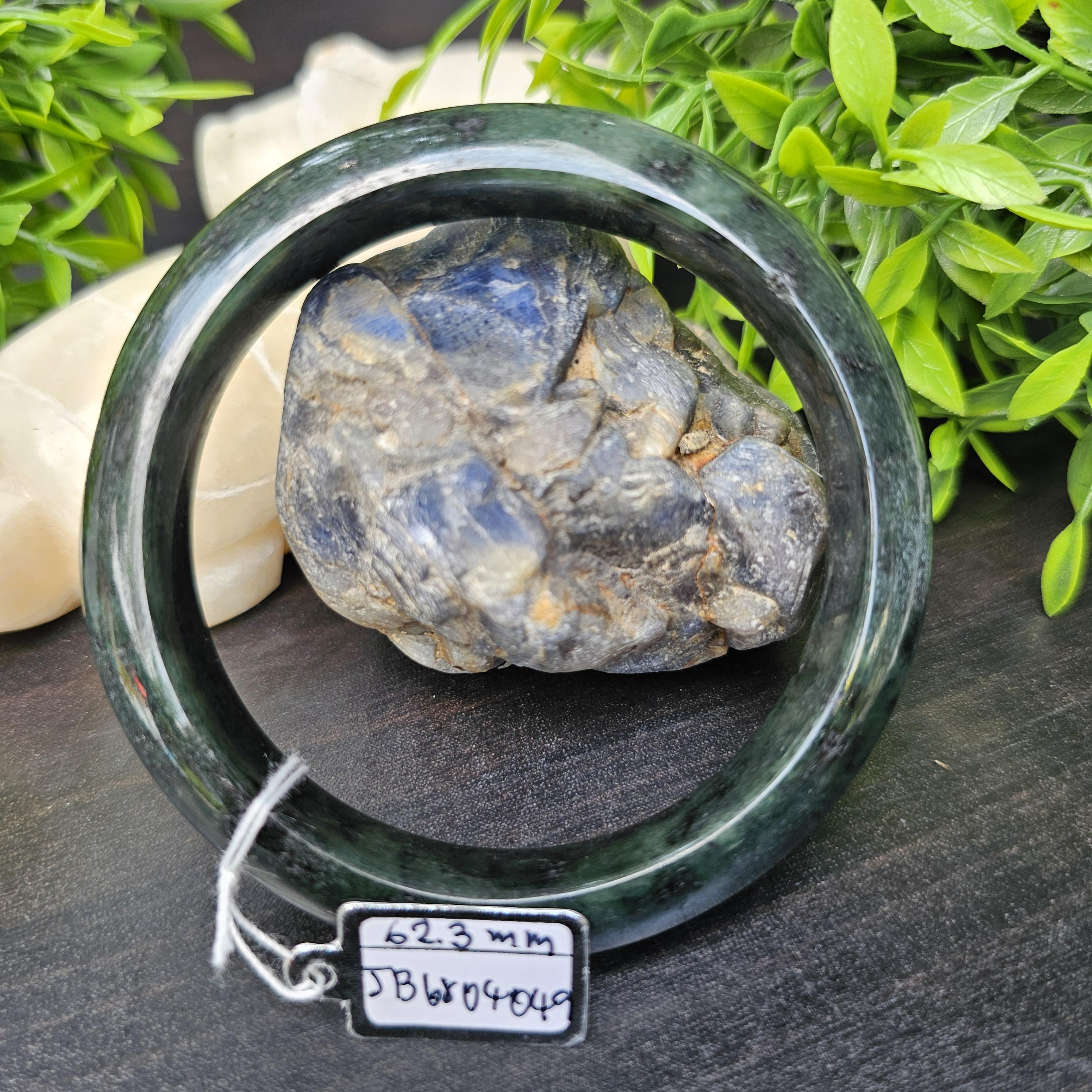 JB6804049 หยก พม่า แท้ Jade กำไลหยก 62.3 มม. (Jadeite bracelet) พม่า (Myanmar)