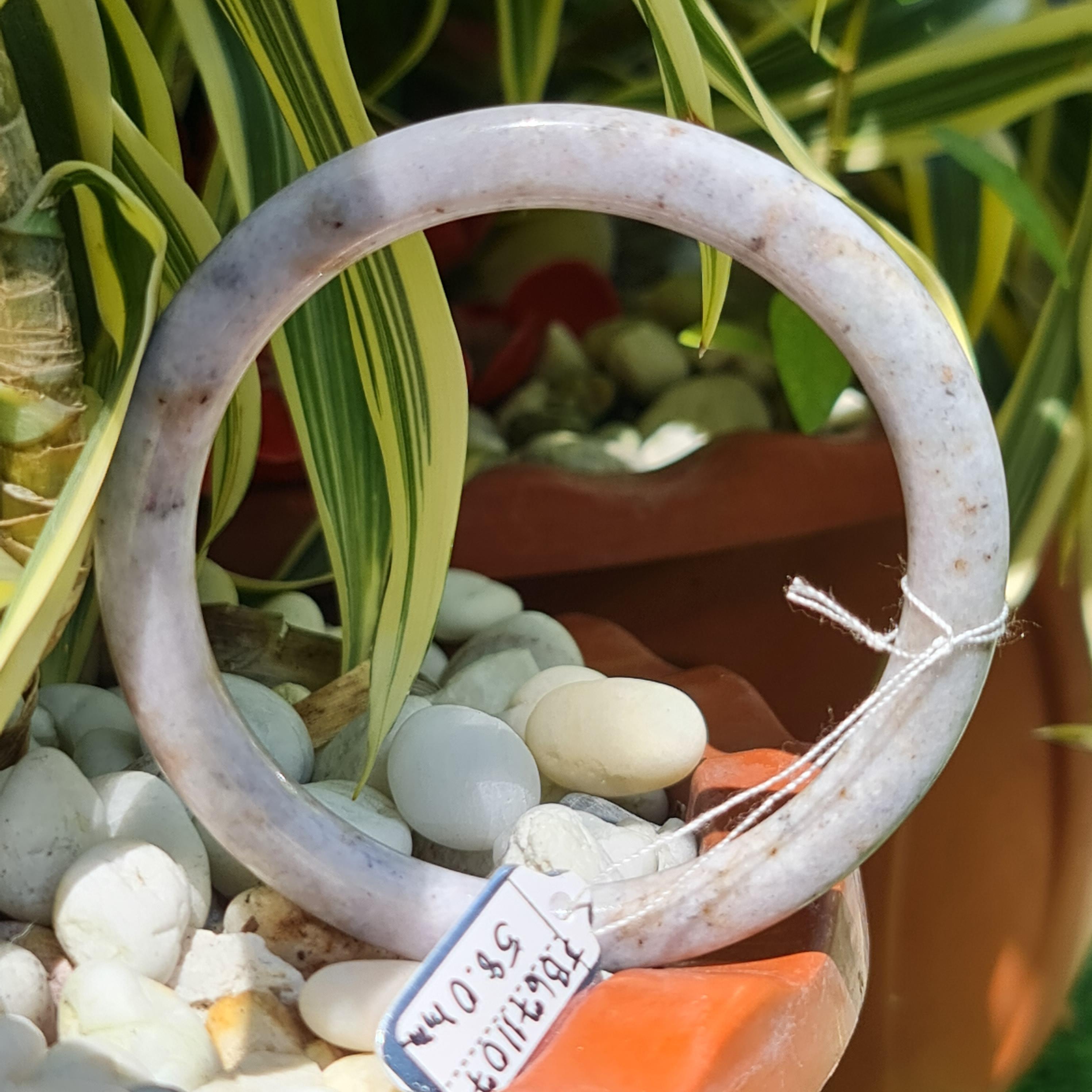 JB6711074 หยก พม่า แท้ Jade กำไลหยก 58.0 มม. (Jadeite bracelet) พม่า (Myanmar)