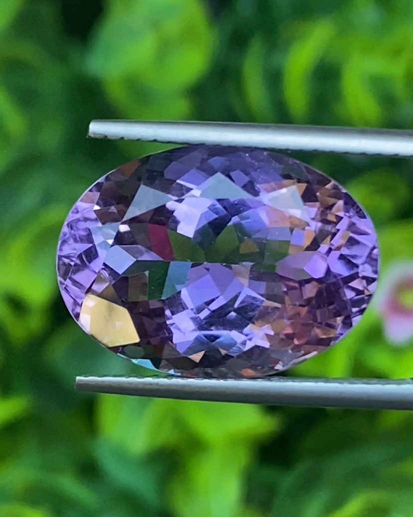 พลอย อเมทิส Amethyst 13.68 กะรัต (Cts.) พลอยแท้ อัญมณีมงคลประจําวันเกิด เครื่องประดับพลอย