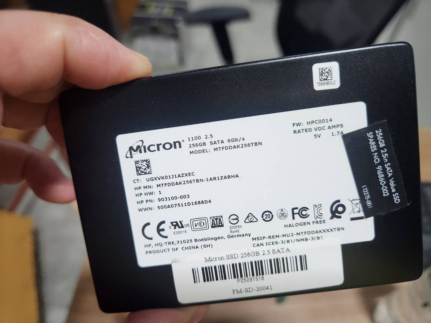 Micron SSD 256GB มี 5 ลูก