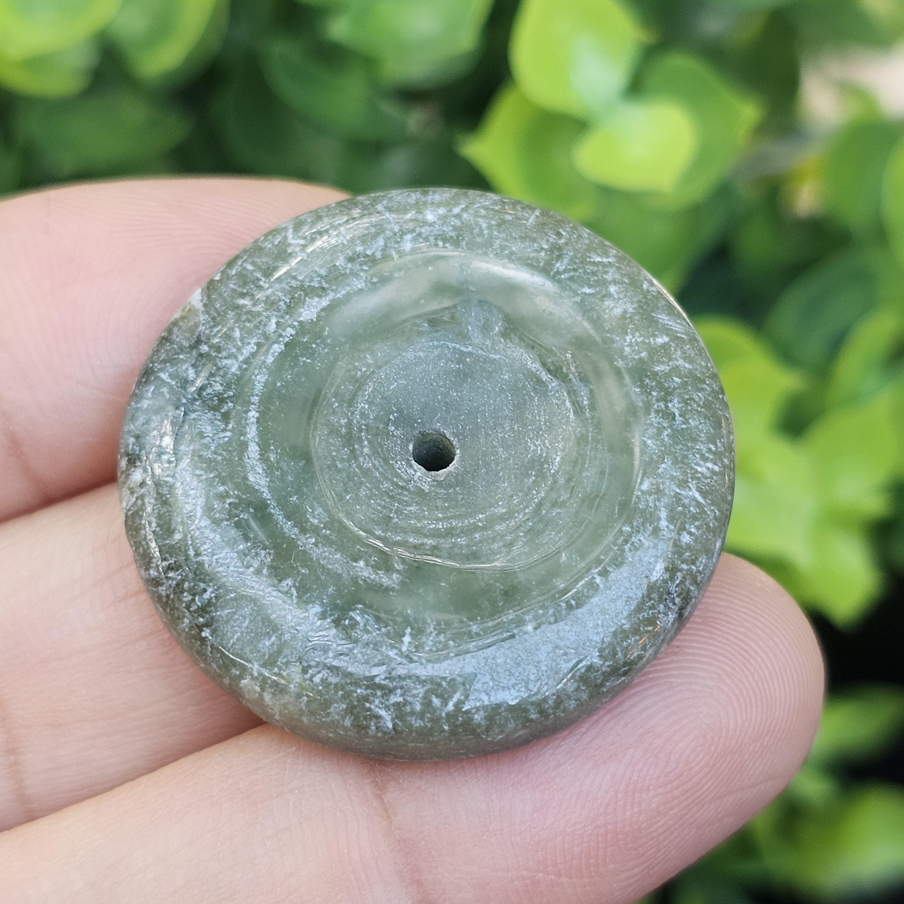 หยก พม่า แท้ Jade จี้โดนัทหยก (Bi-dise jadeite) พม่า (Myanmar) 75.03 กะรัต (Cts.)