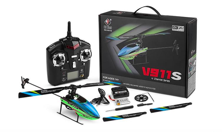 เฮลิคอปเตอร์ พร้อมเล่น Wltoys V911S Helicopter Flybarless 4CH 6G