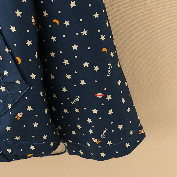 เสื้อแจ็คเก็ตกันแดดกันลม พิมพ์ลายดาว มีฮู้ดถอดได้ (12367LM)