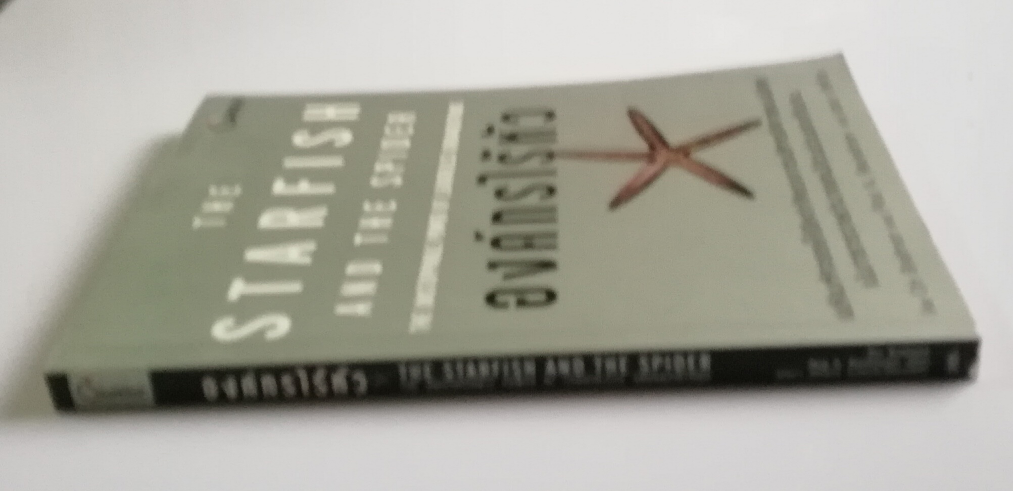 หนังสือแนวบริหารจัดการ"องค์กรไร้หัว The Starfish and the Spider-The Unstoppable Power of Leaderless organizations" พลังมหัศจรรย์ไร้ขีดจำกัดของการบริหารจัดการแบบพิเศษเน้นการกระจายอำนาจและมีส่วนร่วมของทีมงาน โดย Ori Brafman และ Rod A. Beckstrom