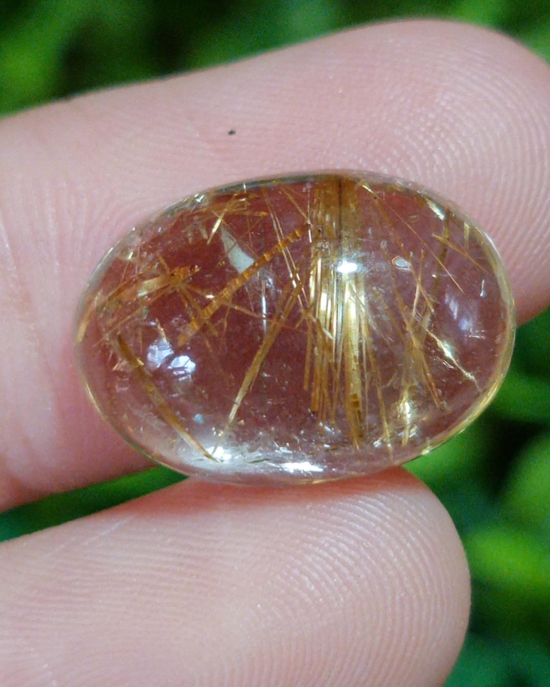 ไหมทอง ควอตซ์ Golden Rutilated Quartz 11.22 กะรัต Cts.พลอยแท้ อัญมณีมงคลประจําวันเกิด เครื่องประดับพลอย