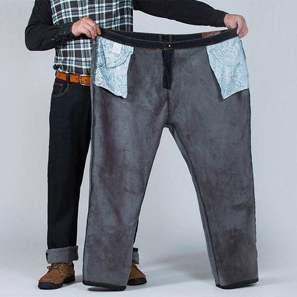 BiG Size กางเกงยีนส์กันหนาวผู้ชาย ซับกำมะหยี่กันหนาว (10319MM)