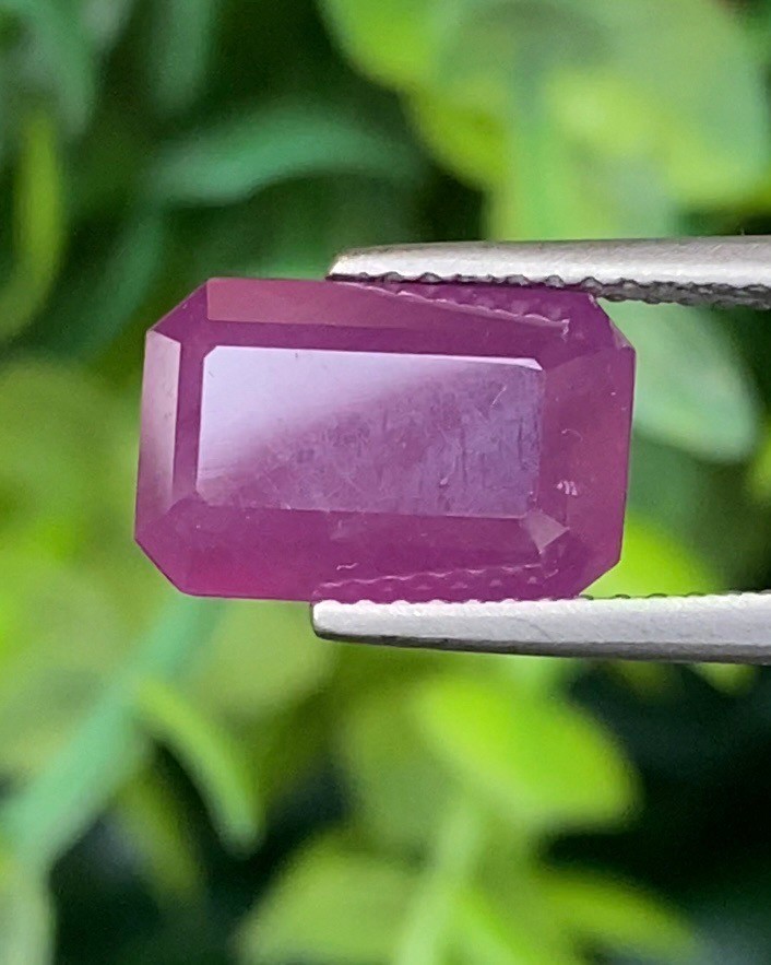 พลอย ทับทิม Ruby sapphire 6.59 กะรัต (Cts) ดิบ (Unheated) พร้อมใบเซอร์ (With Certificate) พลอยแท้ อัญมณีมงคลประจําวันเกิด เครื่องประดับพลอย