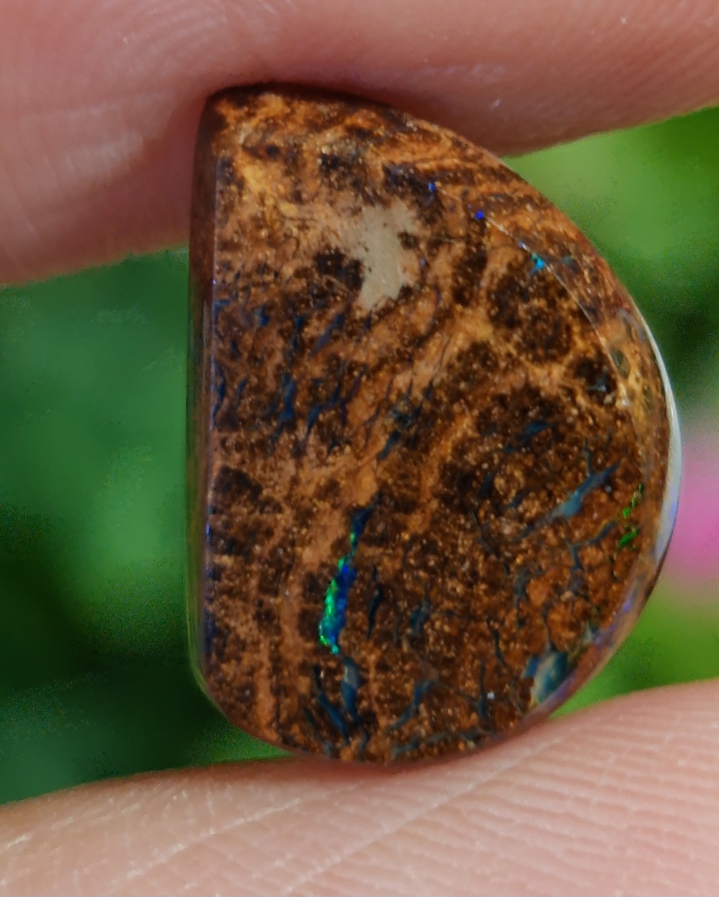 พลอย โบลเดอร์ โอปอล ออสเตรเลีย Australian Boulder Opal 5.22 กะรัต (Cts.) พลอยแท้ อัญมณีมงคลประจําวันเกิด เครื่องประดับพลอย