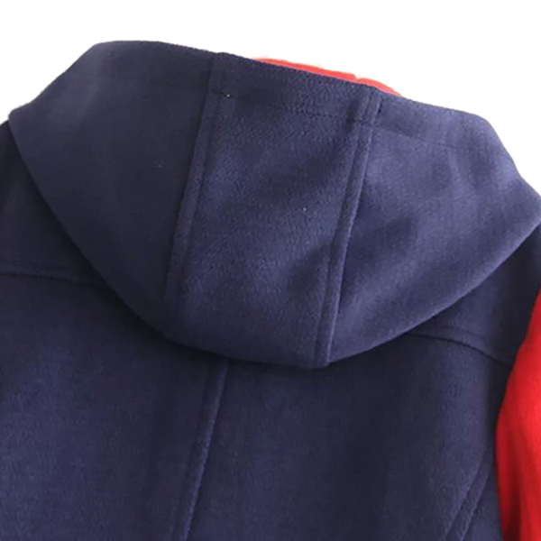 เสื้อโค้ทรุ่นหนากันหนาวติดลบ มีฮู้ด แต่งกระดุมเขี้ยว (11527LM)