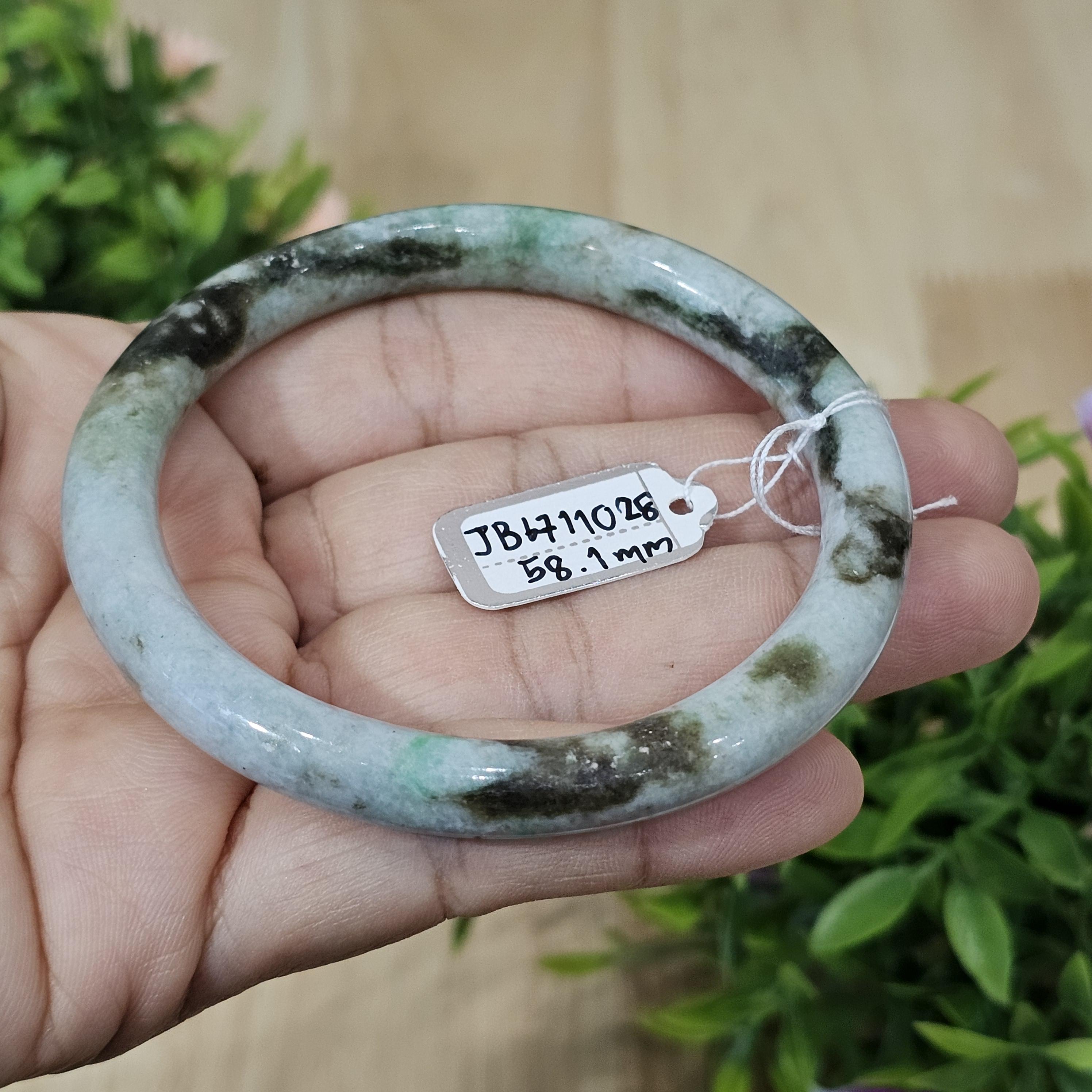 JB6711028 หยก พม่า แท้ Jade กำไลหยก 58.1 มม. (Jadeite bracelet) พม่า (Myanmar)