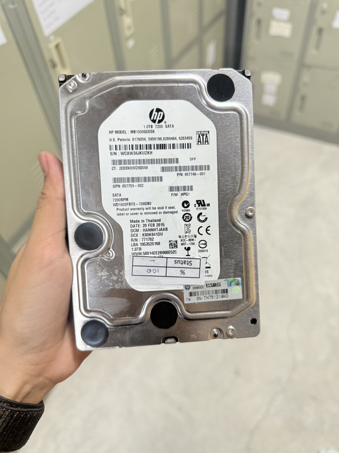 HDD HP 1TB SATA 3.5 6Gbps 7200RPM"