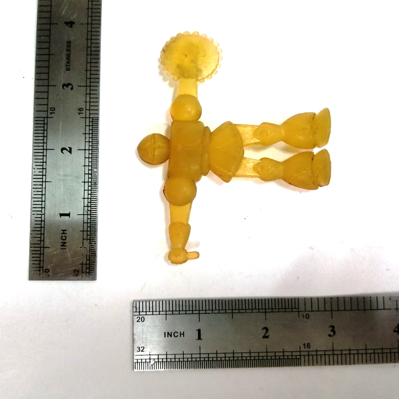 ตุ๊กตุ่นแอ๊นท์ หุ่นยนต์แกงค์ จาก กันดั้ม ขนาด3นิ้ว ตามรูป ตัวยางใส สีเหลือง