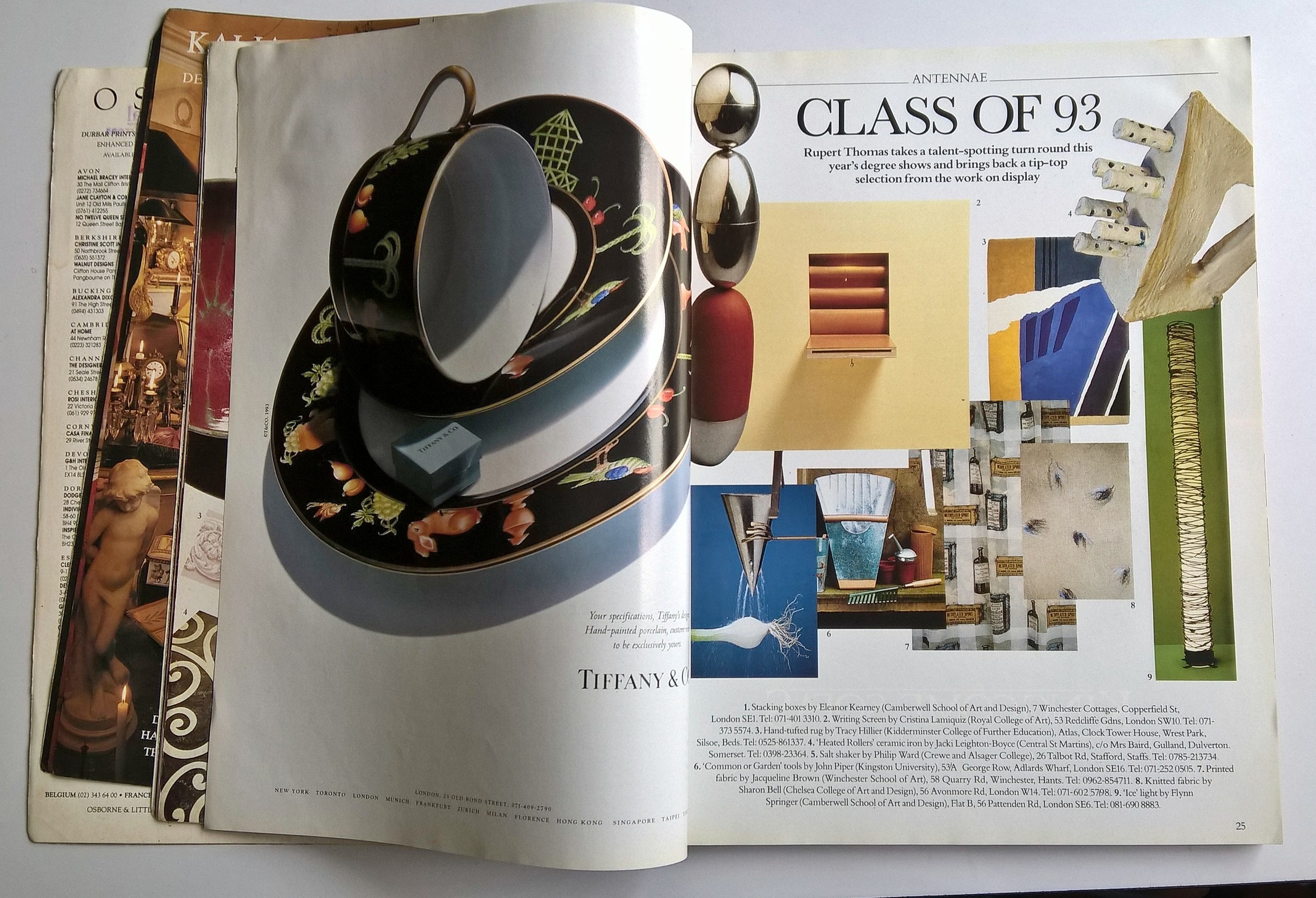 ขายนิตยสารเก่าบ้านและตกแต่ง THE WORLD OF INTERIORS,OCTOBER 1993,DECOREX SPECIAL ISSUE