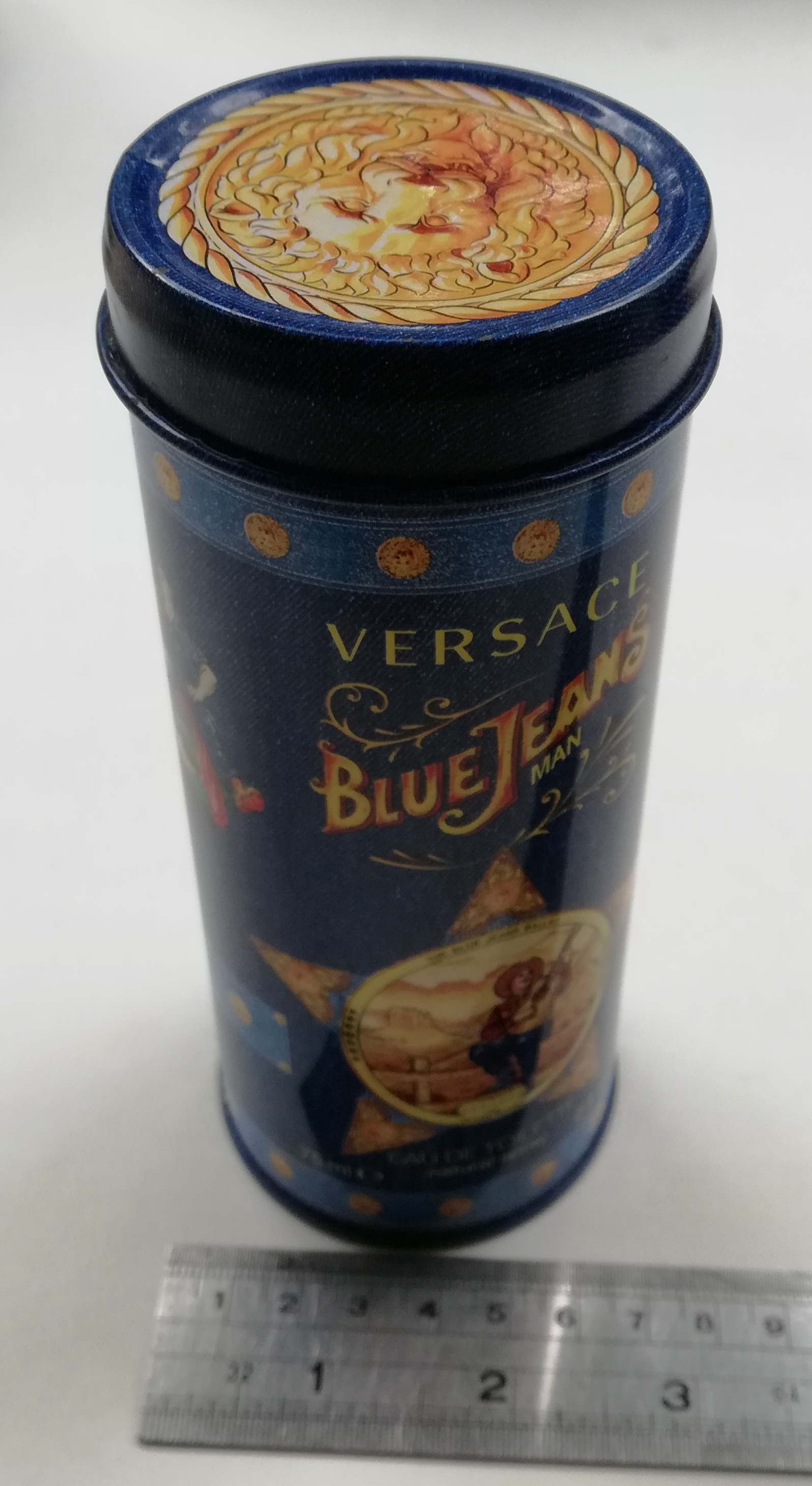 ของสะสม กล่องสังกะสี (กล่องโลหะ) กล่องน้ำหอม เวอซาเช่ บลูยีนส์แมน VERSACE BLUE JEANS MAN